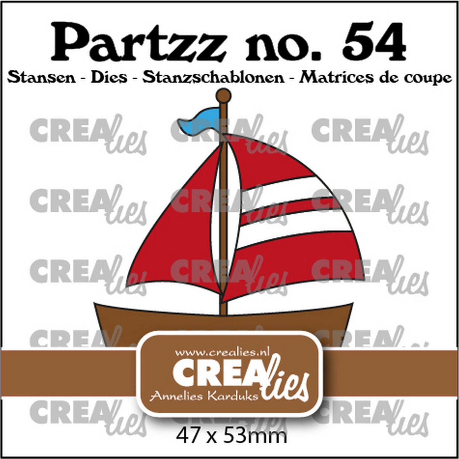 Crealies • Partzz Matrice De Découpe Sailing Boat