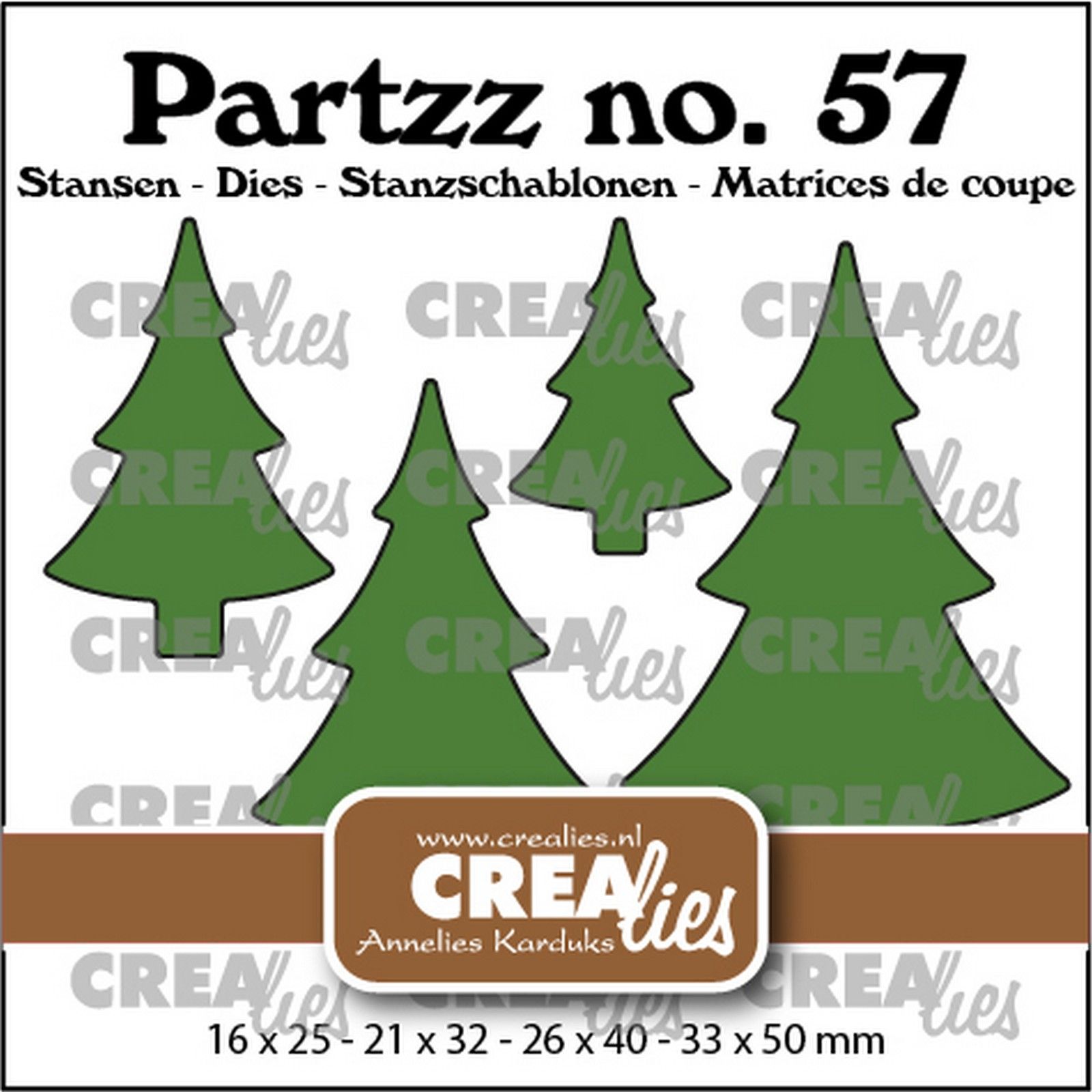 Crealies • Partzz Trees 4pcs