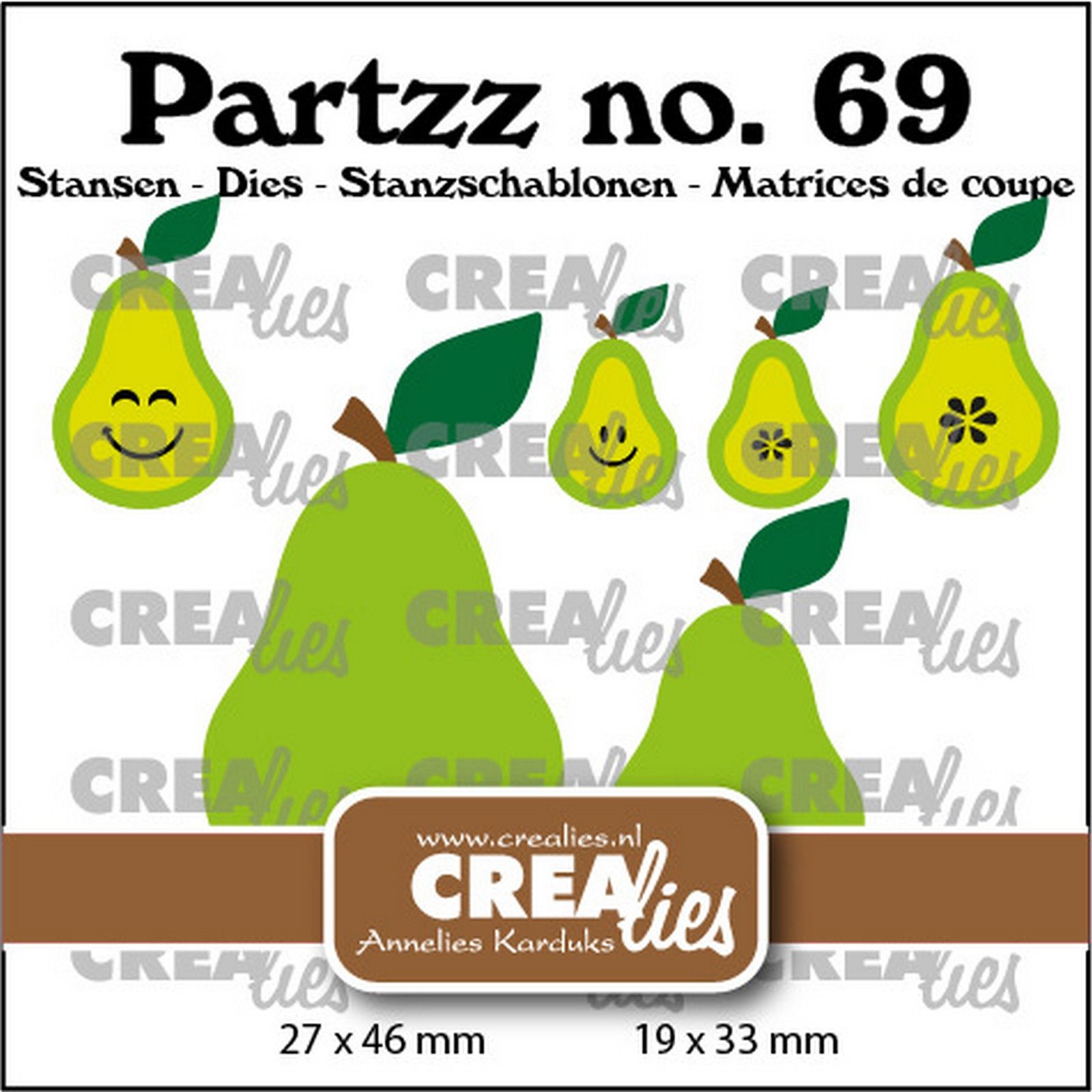 Crealies • Partzz Dies Pear Small And Medium