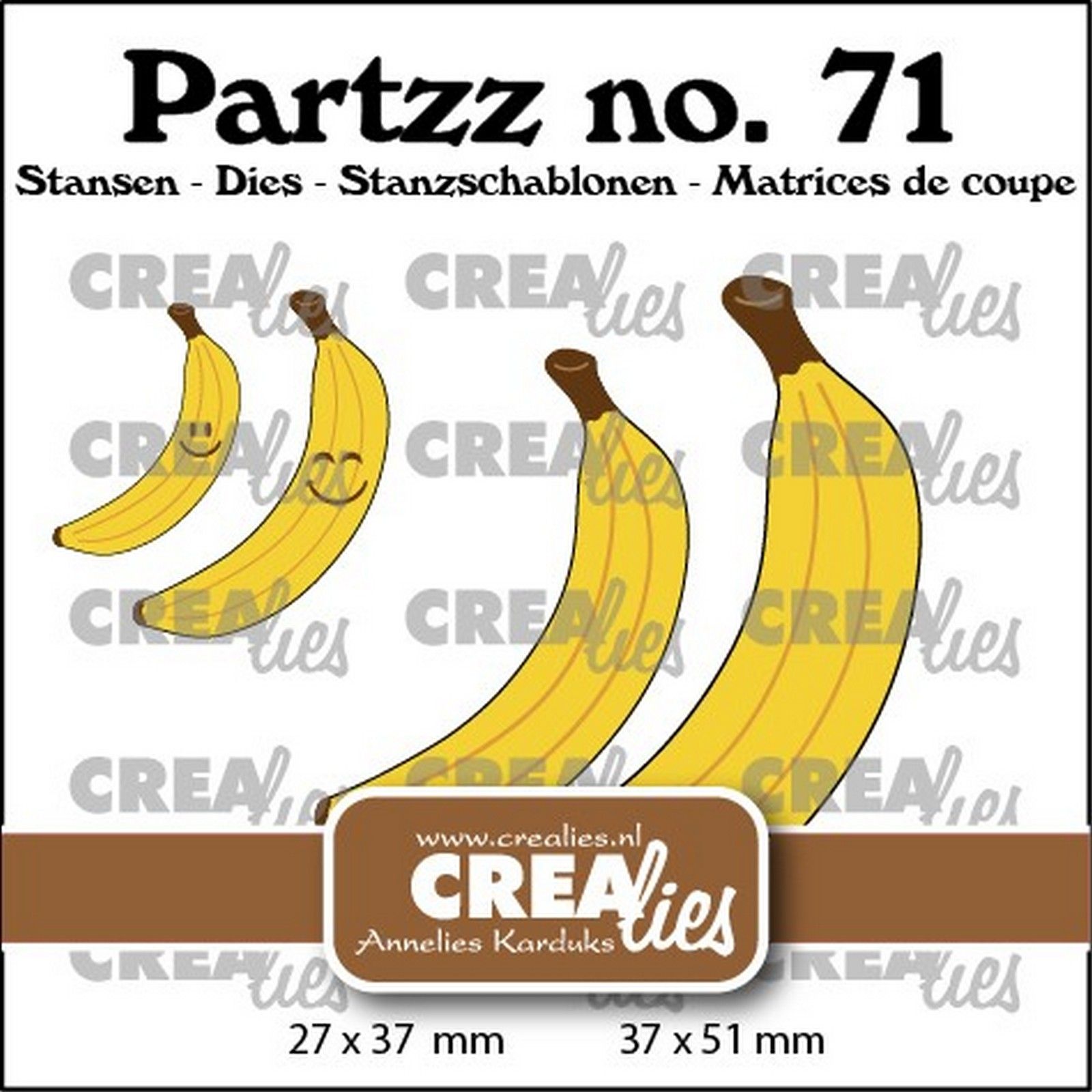 Crealies • Partzz Bananas Small And Medium