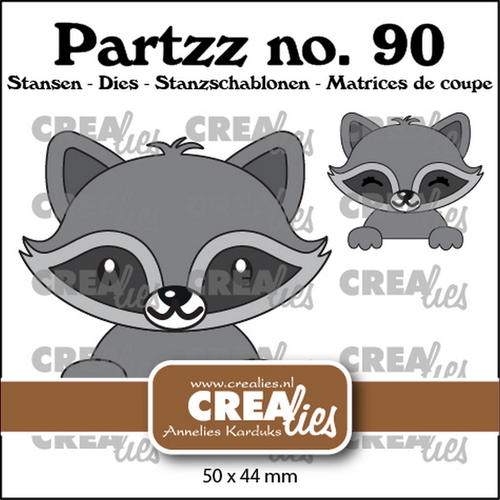 Crealies • Partzz Die Cut Raccoon