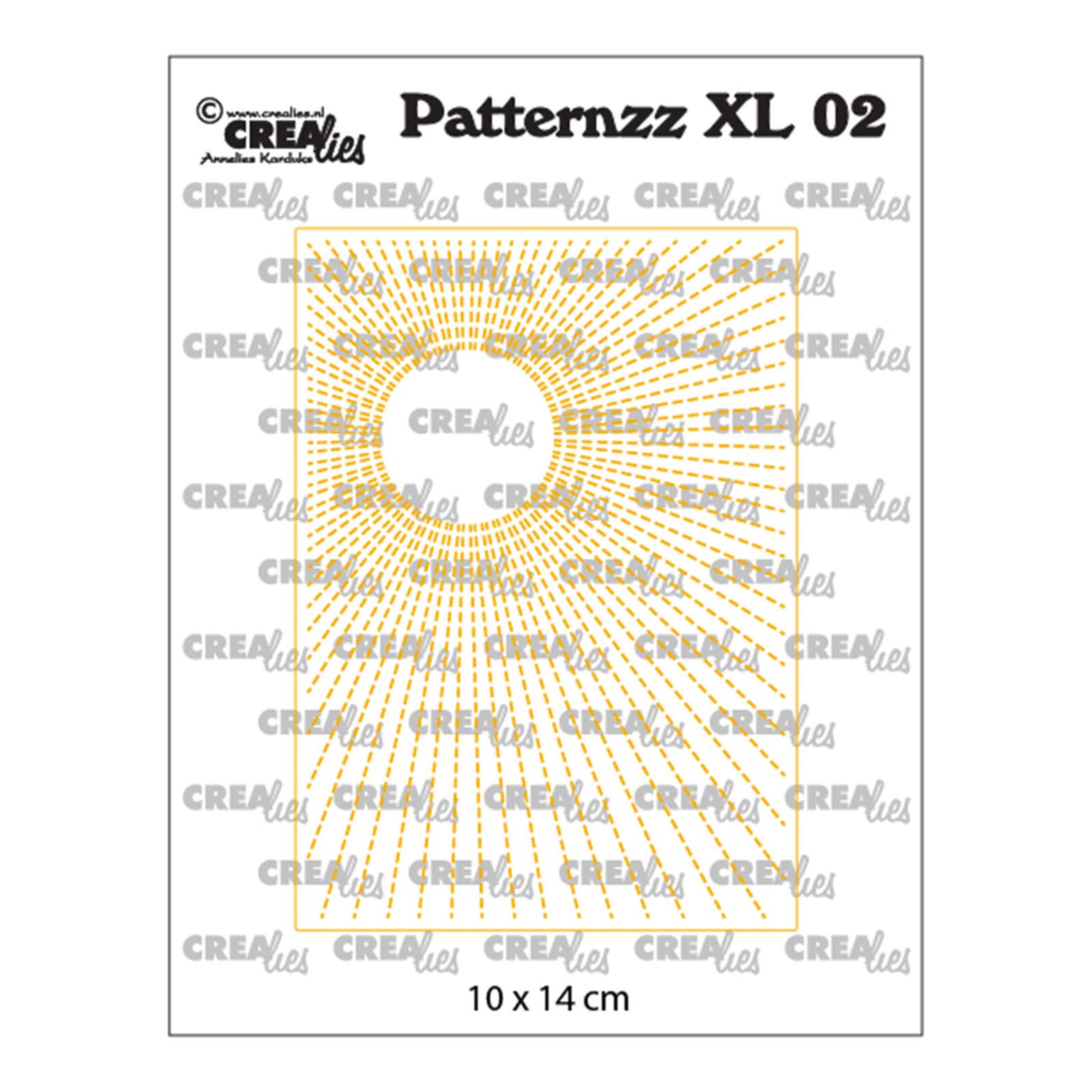 Crealies •  Patternzz XL imprints Stitched sun