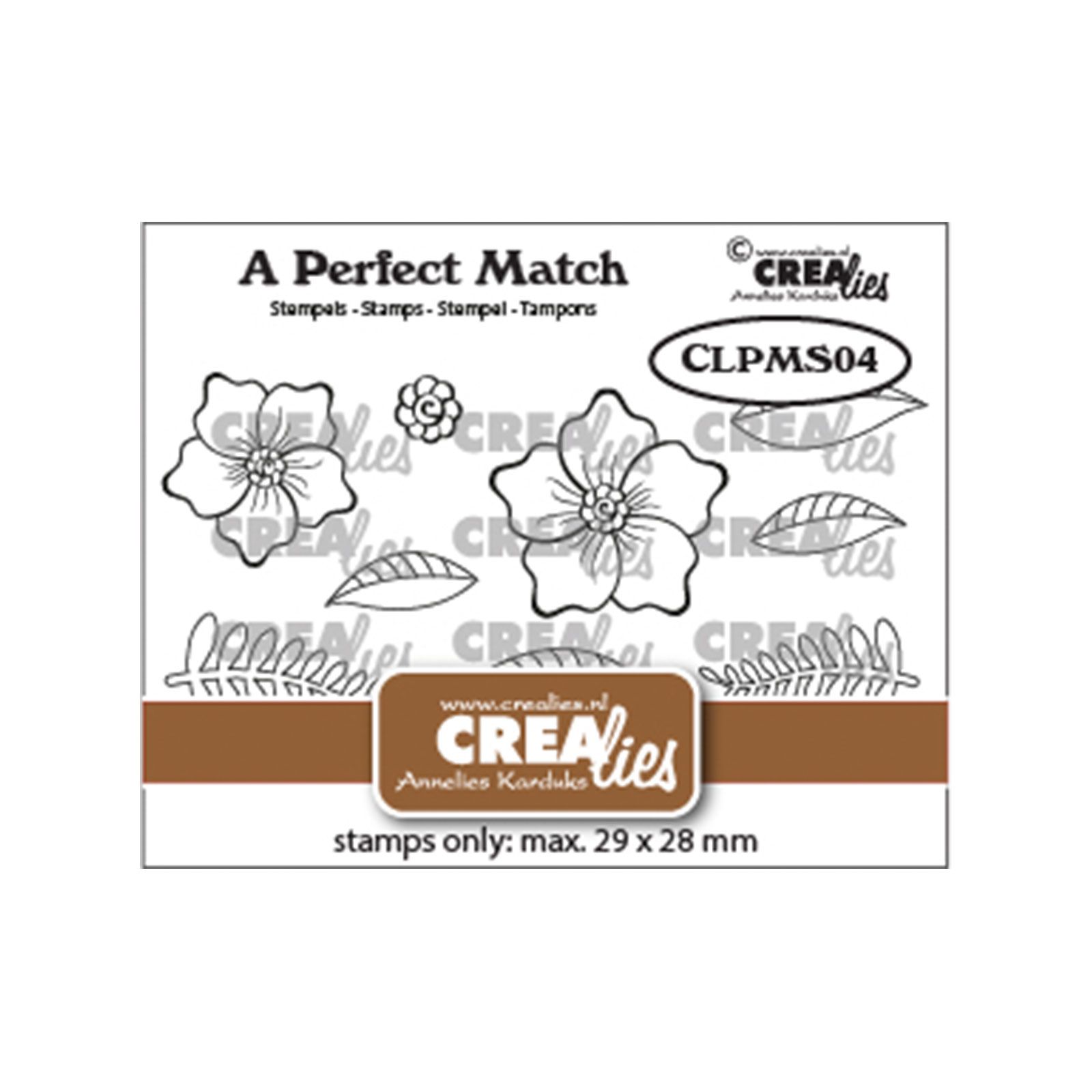 Crealies • A perfect match stempels Bloemen B