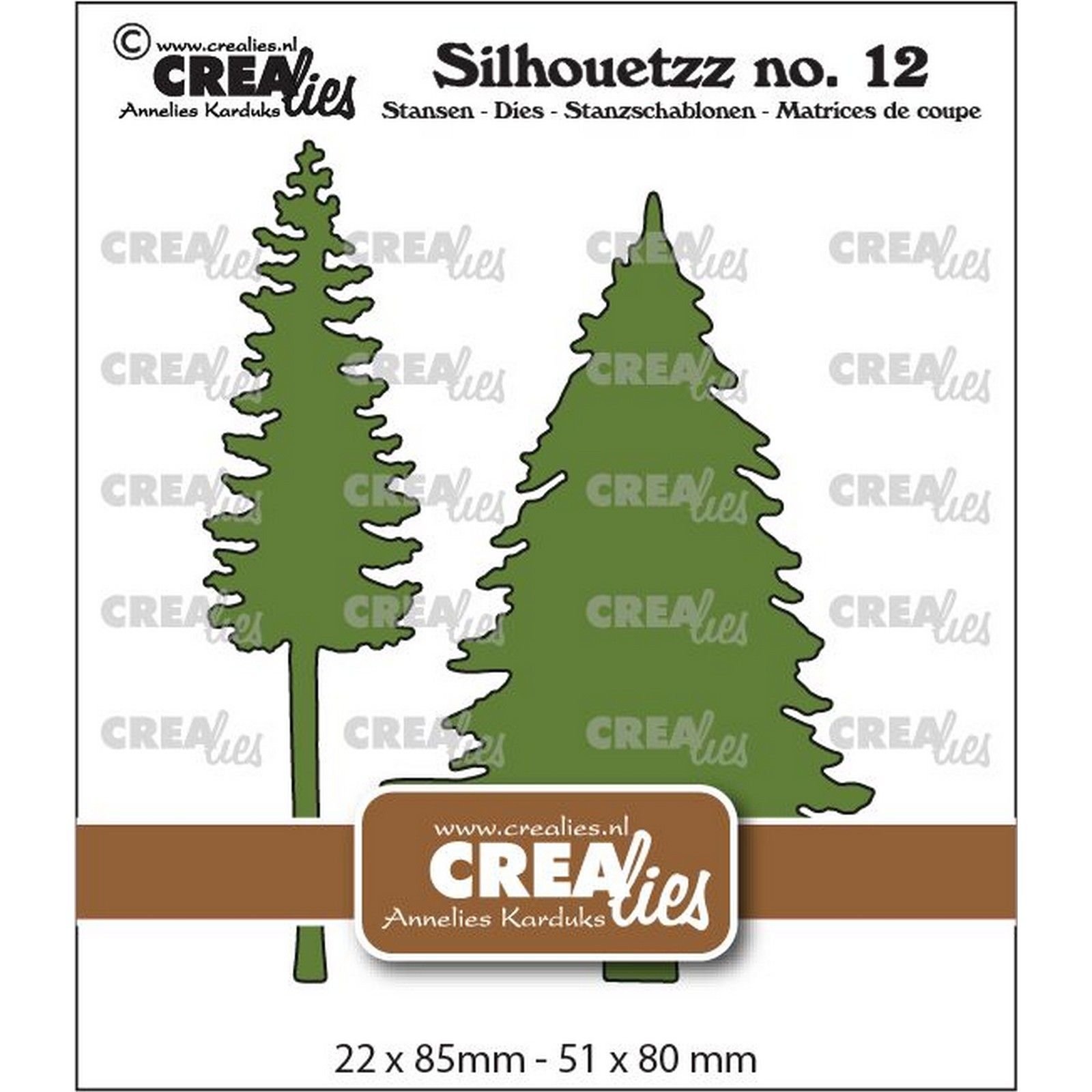 Crealies • Silhouetzz Trees B