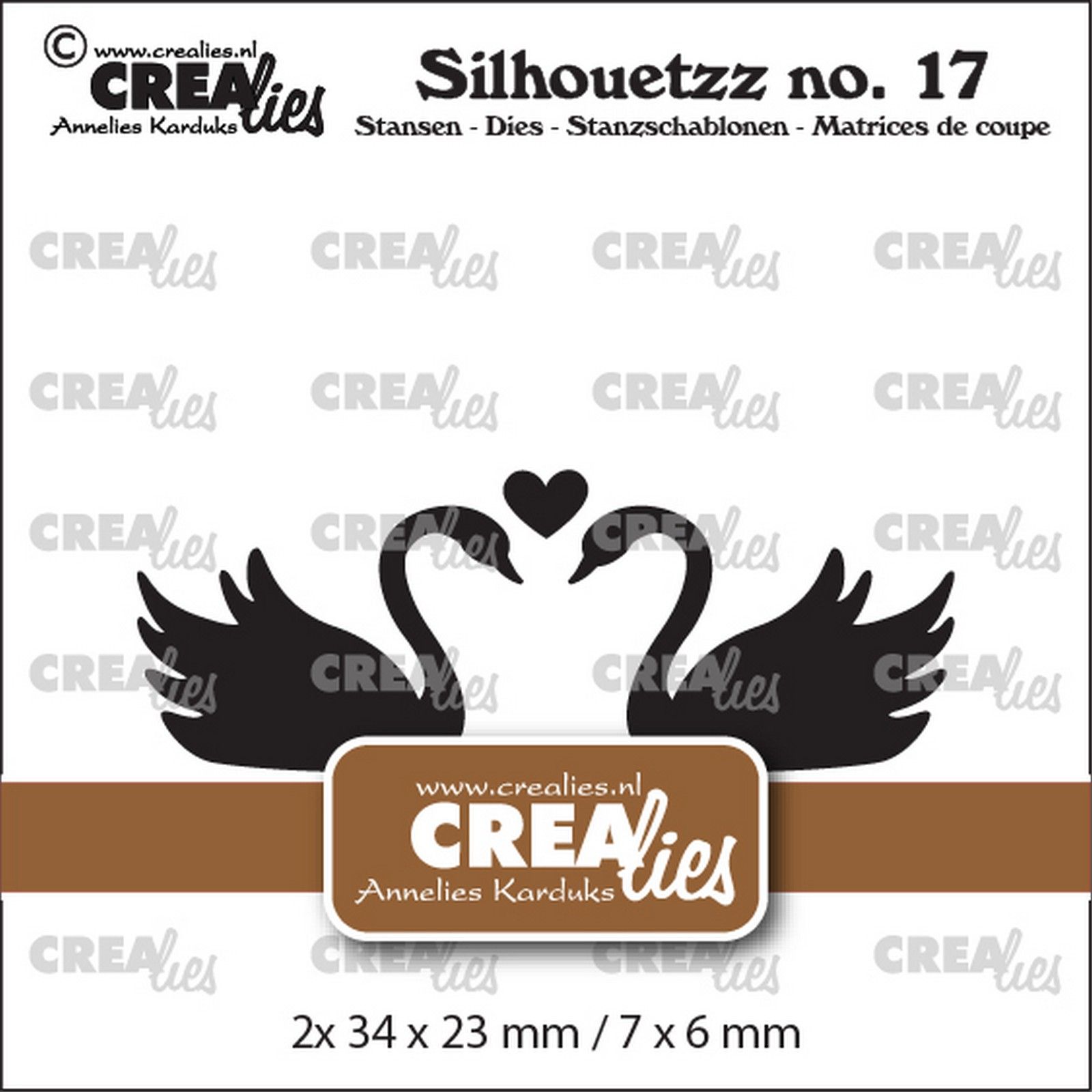 Crealies • Silhouetzz Snijmallen Zwanen