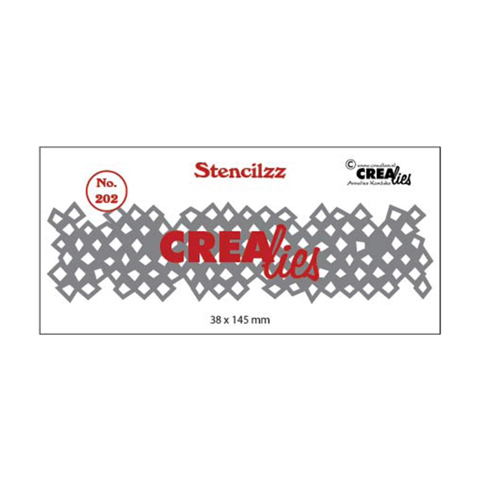 Crealies • Stencilzz no.202 Wonky squares