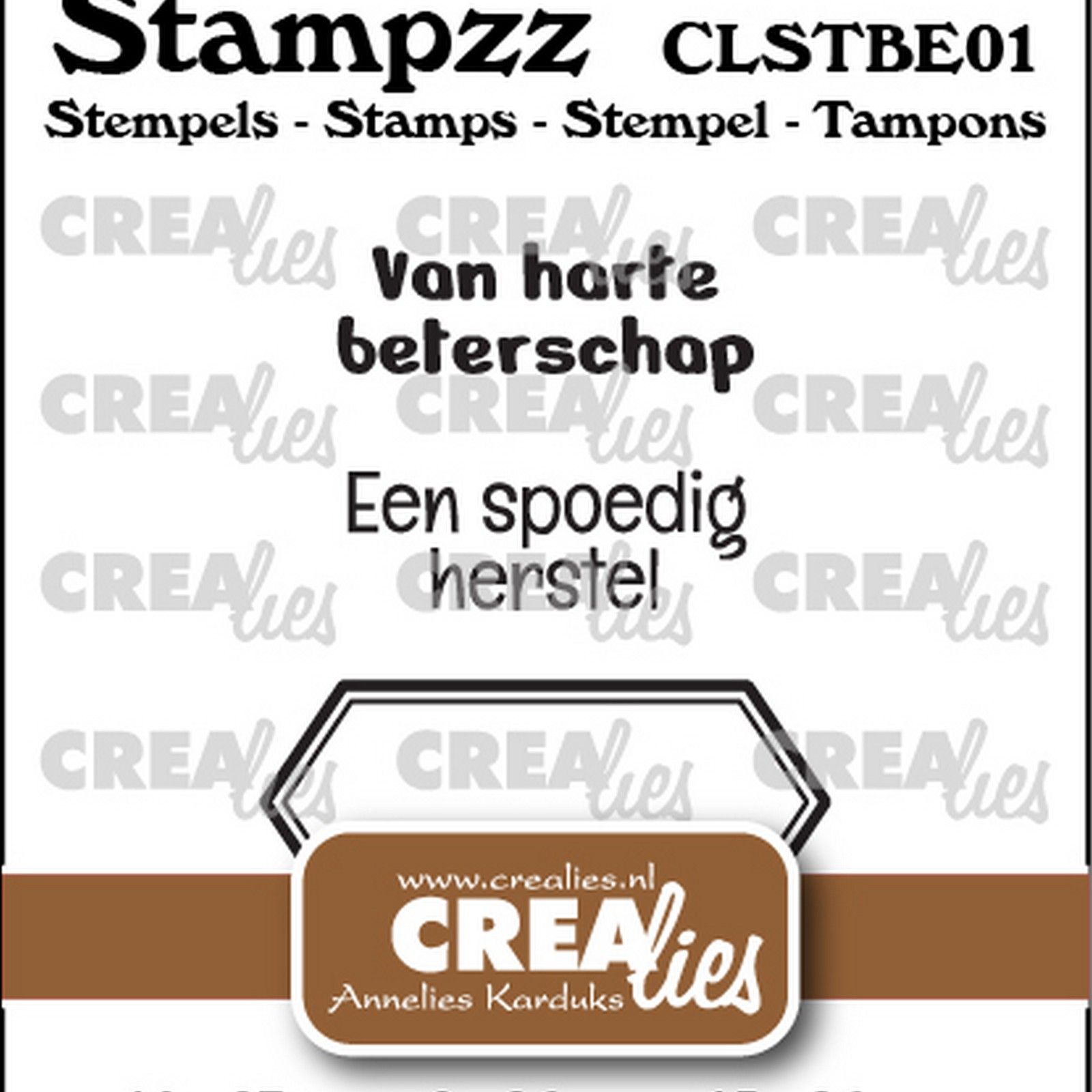 Crealies • Stampzz Stamps: 2x Dutch text + tag/label