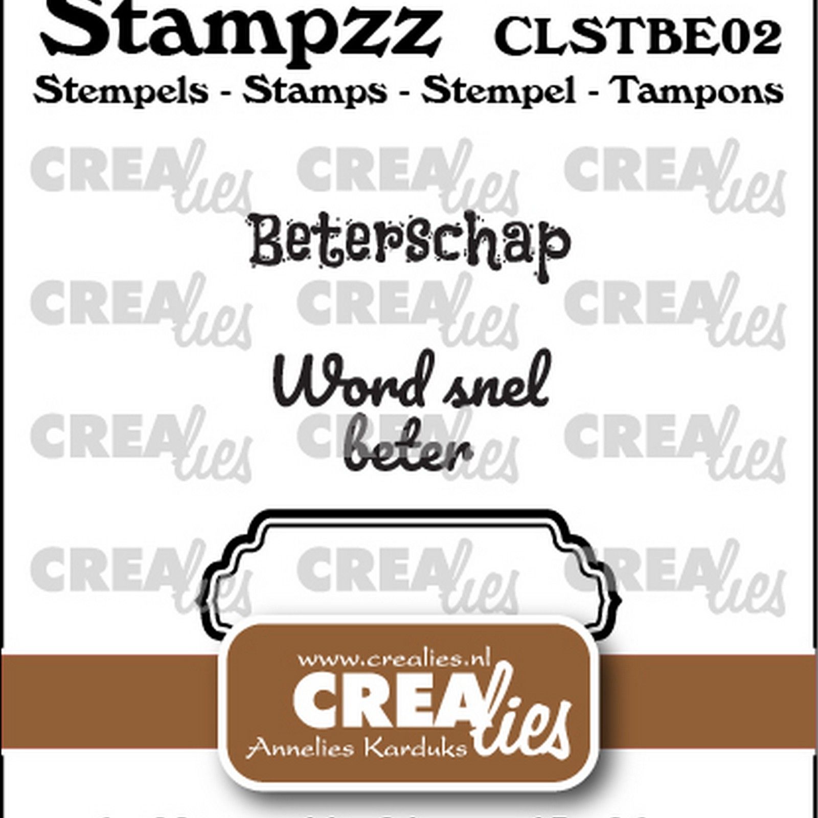 Crealies • Stampzz Stamps: 2x Dutch text + tag/label