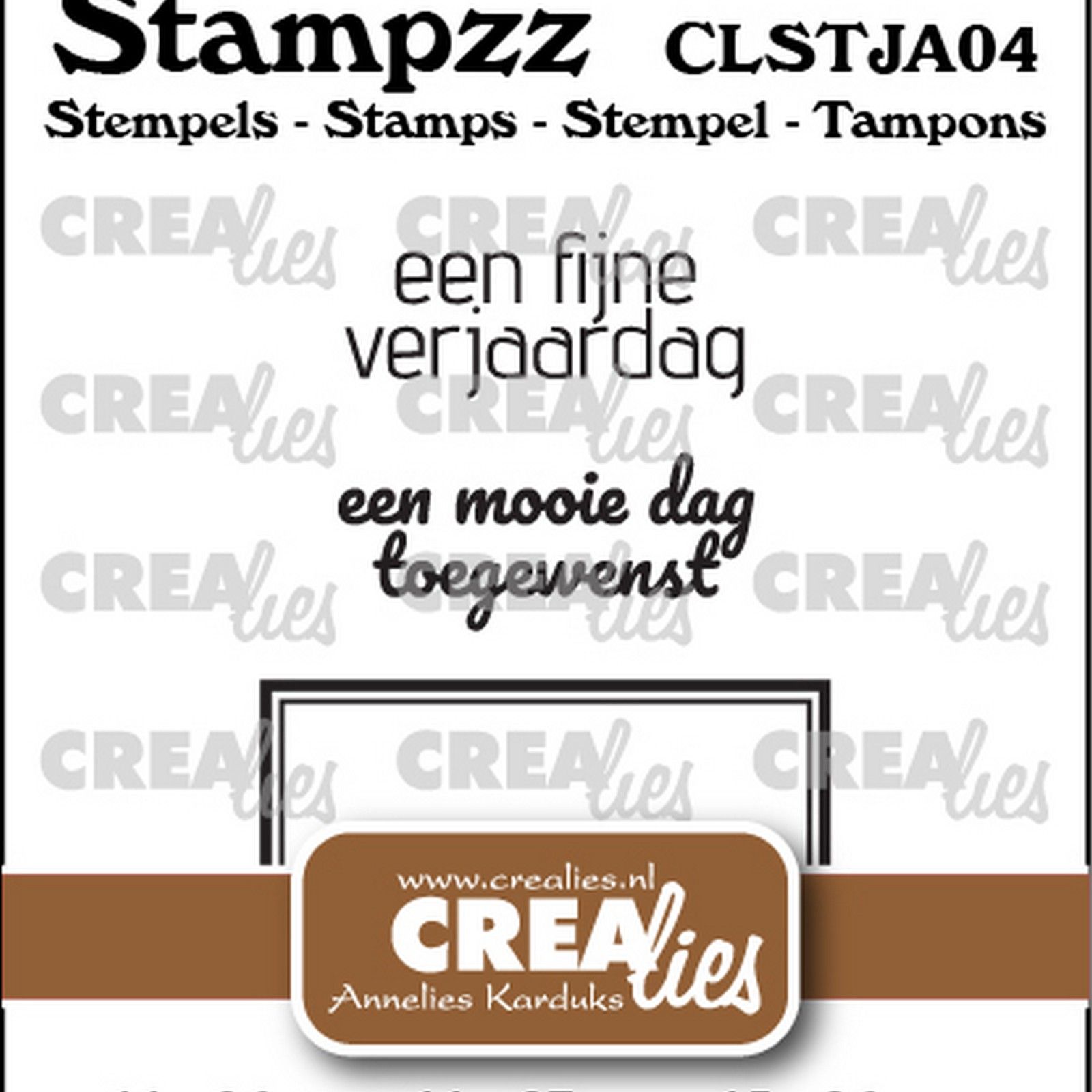 Crealies • Stampzz Stamps: 2x Dutch text + tag/label