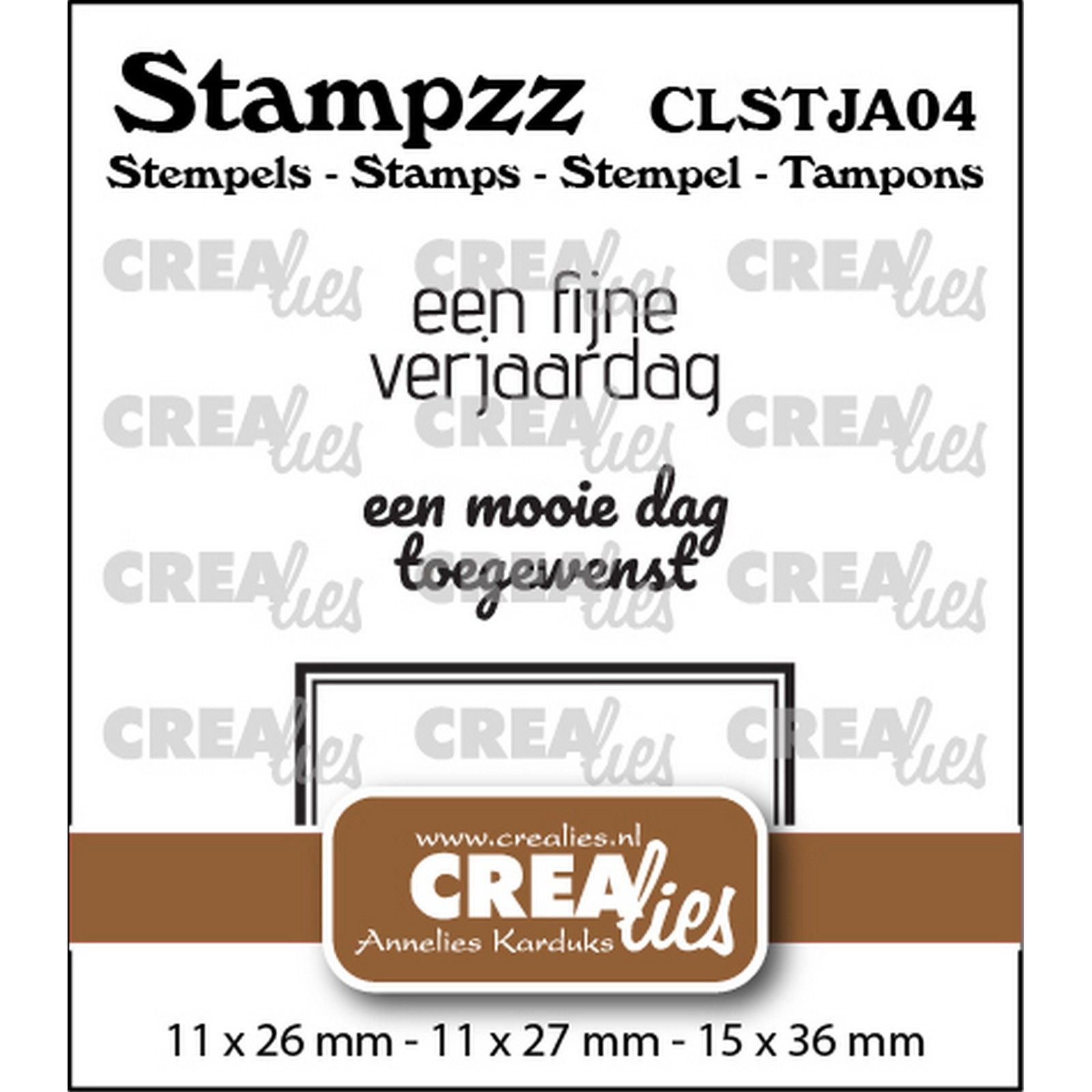 Crealies • Stampzz Stamps: 2x Dutch text + tag/label