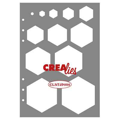 Crealies • Stencil decoration Hexagonen