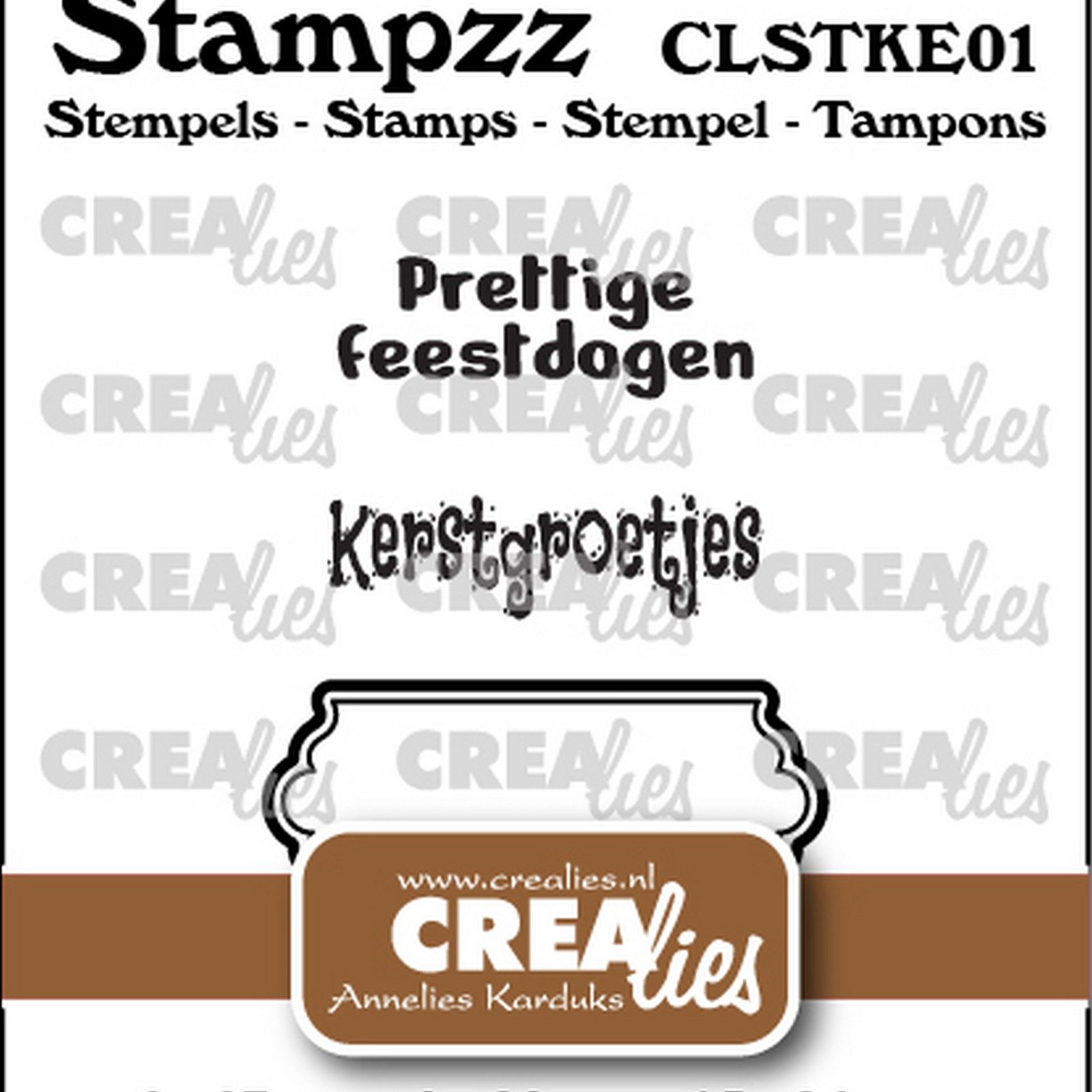 Crealies • Stampzz Stamps: 2x Dutch text + tag/label