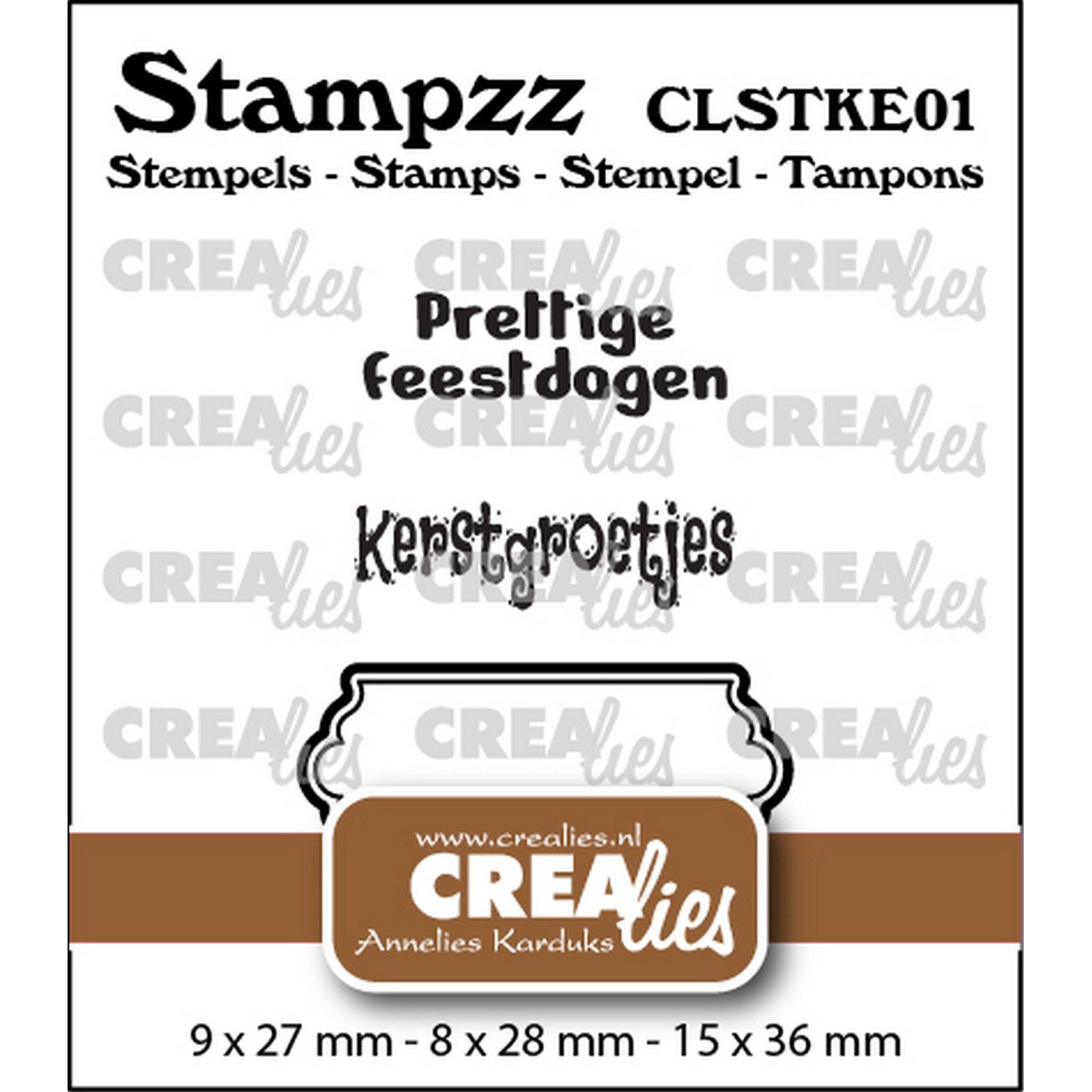 Crealies • Stampzz Stamps: 2x Dutch text + tag/label