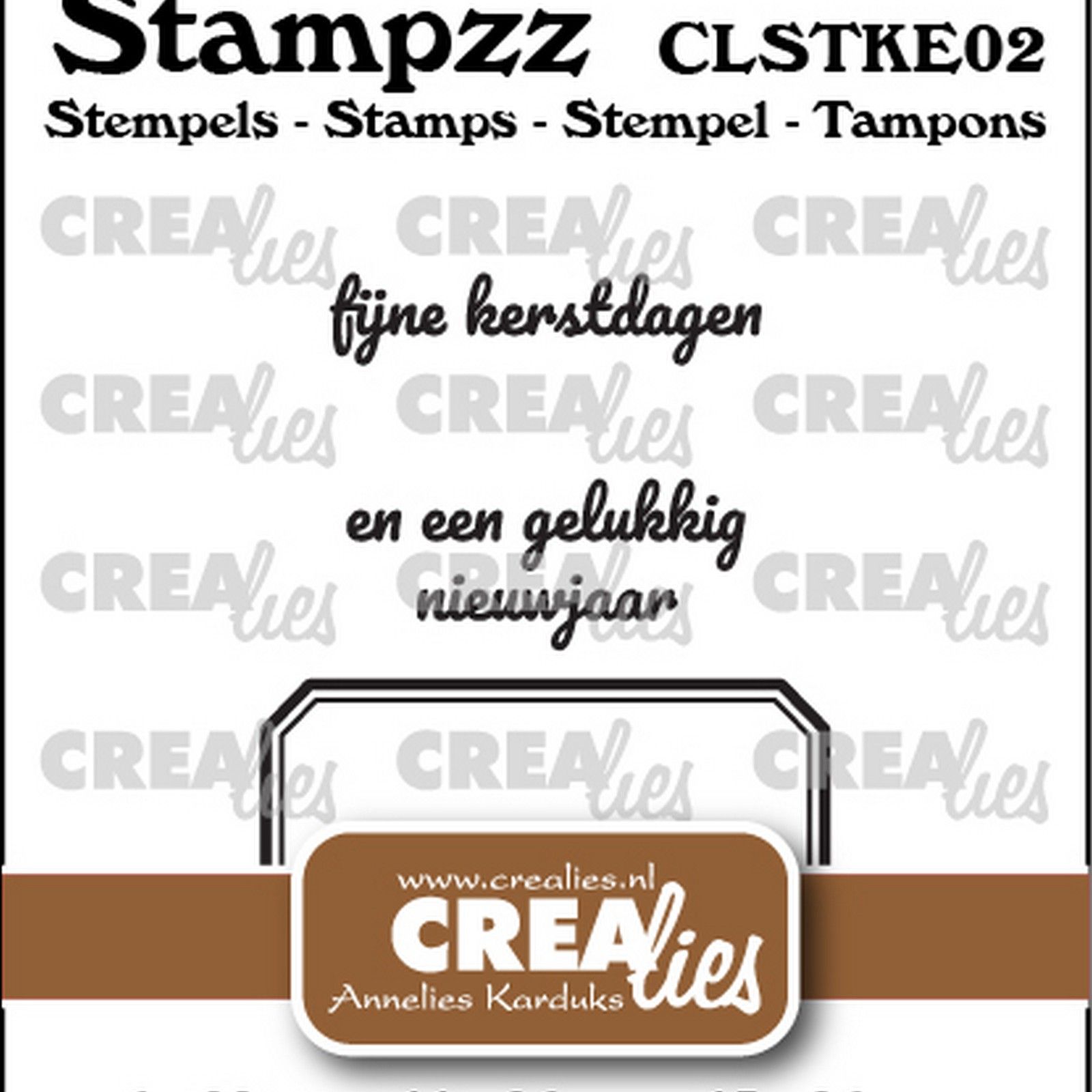 Crealies • Stampzz Stamps: 2x Dutch text + tag/label