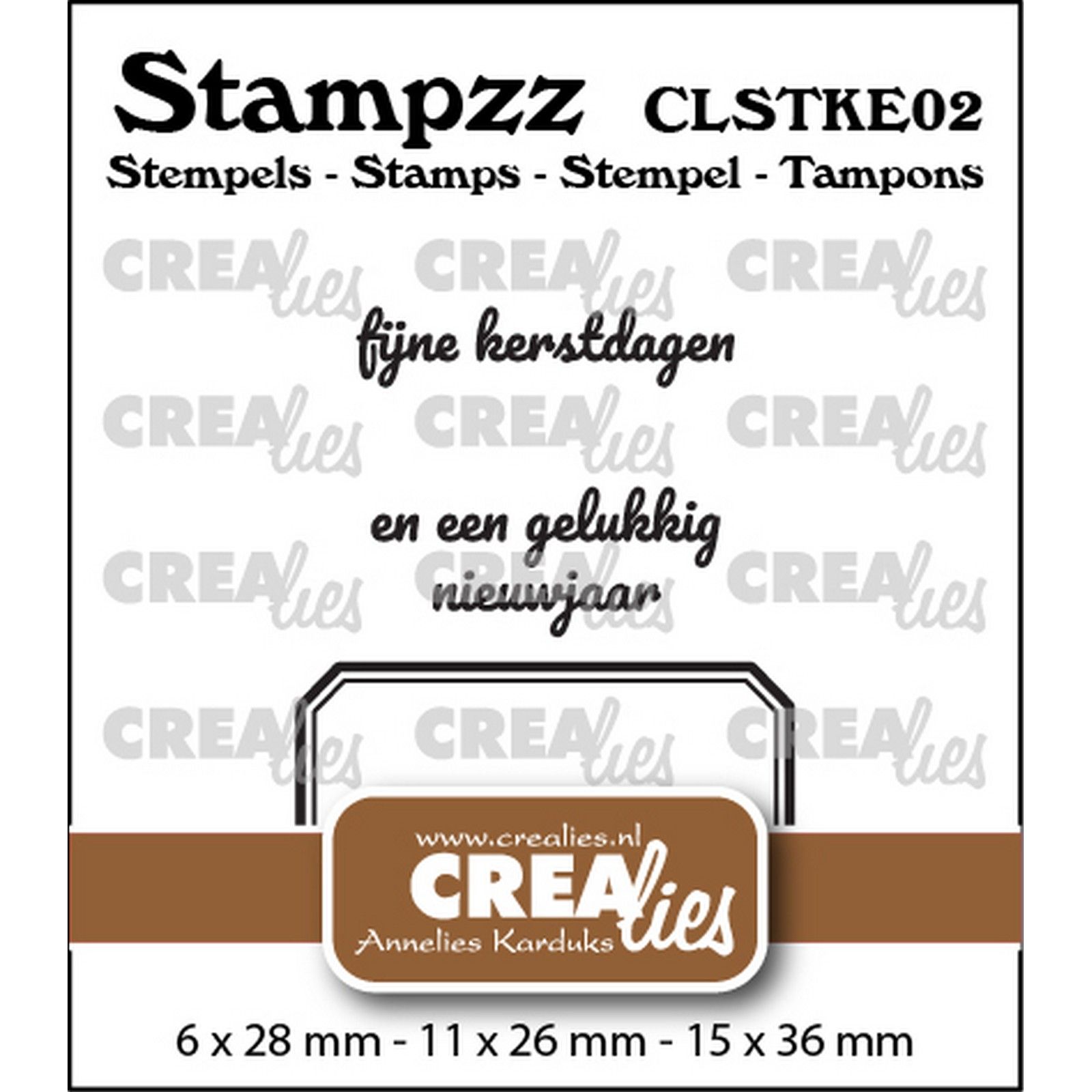 Crealies • Stampzz Stamps: 2x Dutch text + tag/label