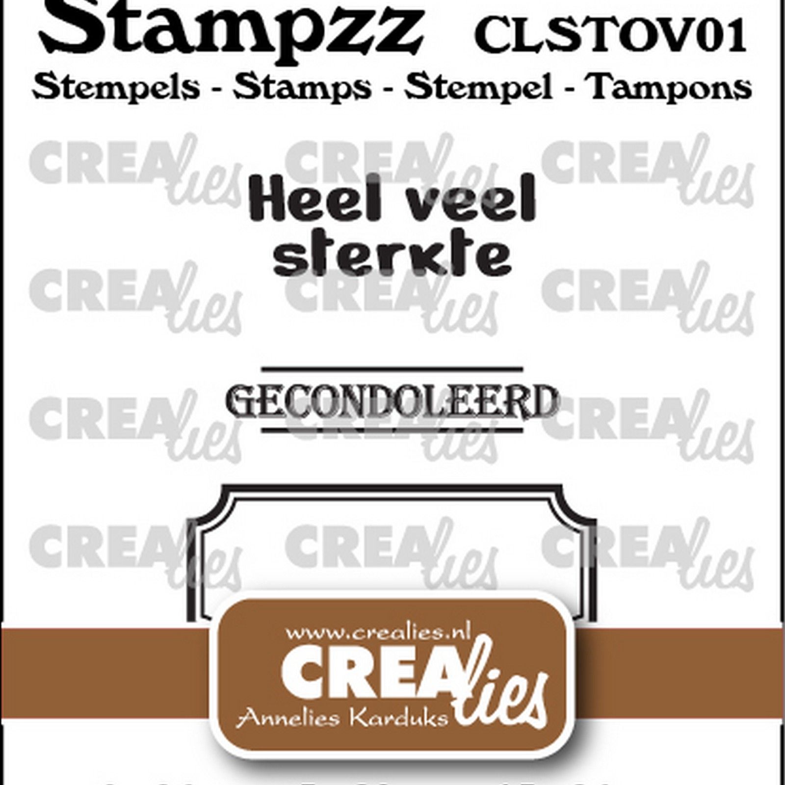 Crealies • Stampzz Stamps: 2x Dutch text + tag/label