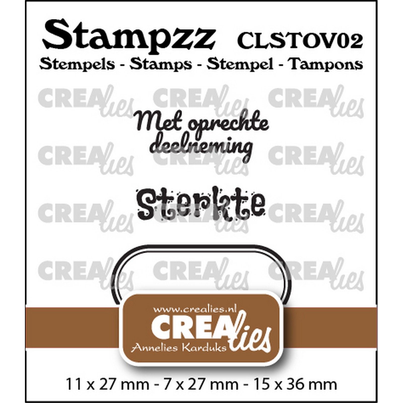 Crealies • Stampzz Stamps: 2x Dutch text + tag/label