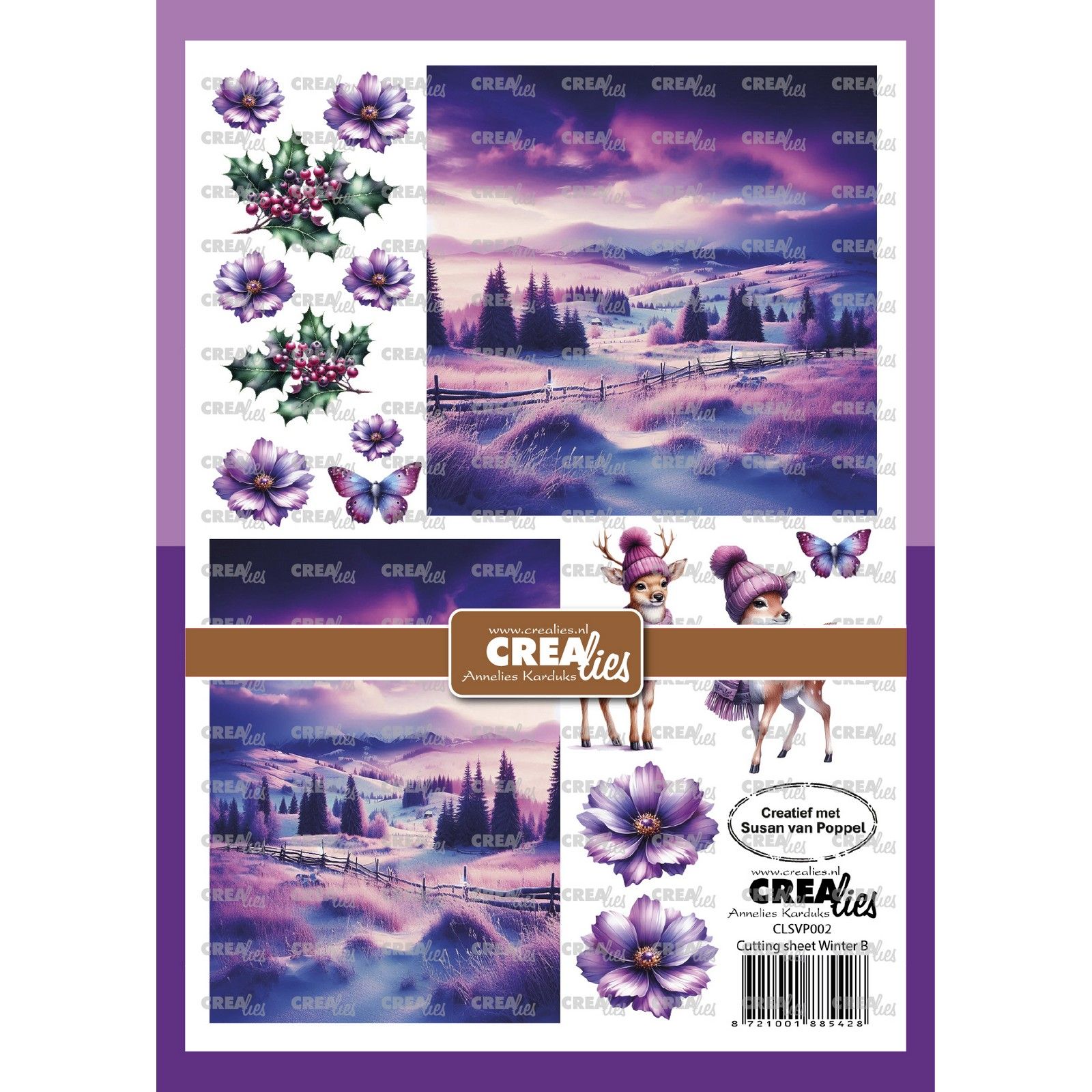 Crealies • Cutting sheet Winter B 8sheets