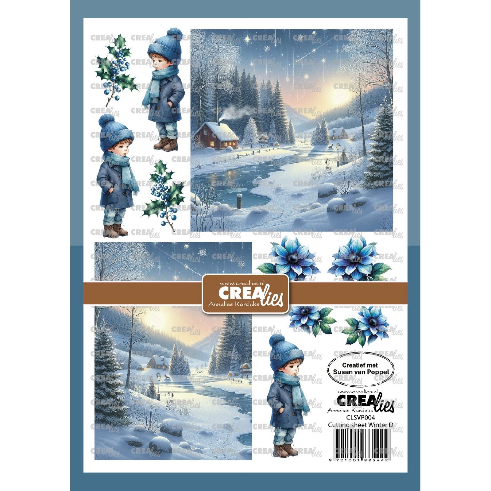 Crealies • Cutting sheet Winter D 8sheets