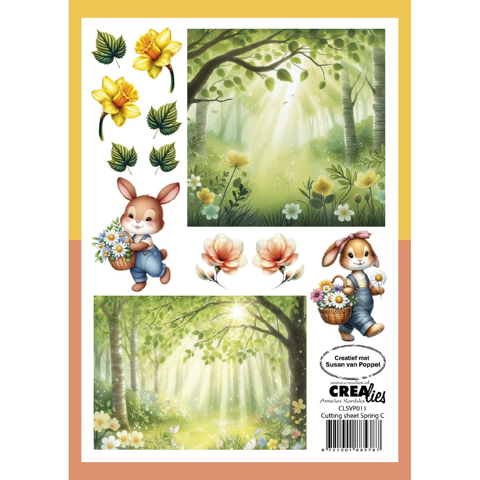 Crealies • Cutting sheets Paper Pad Spring C 8 Sheets