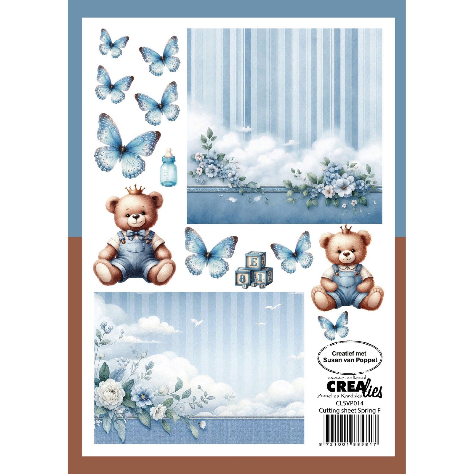 Crealies • Cutting sheets Paper Pad Spring F 8 Sheets