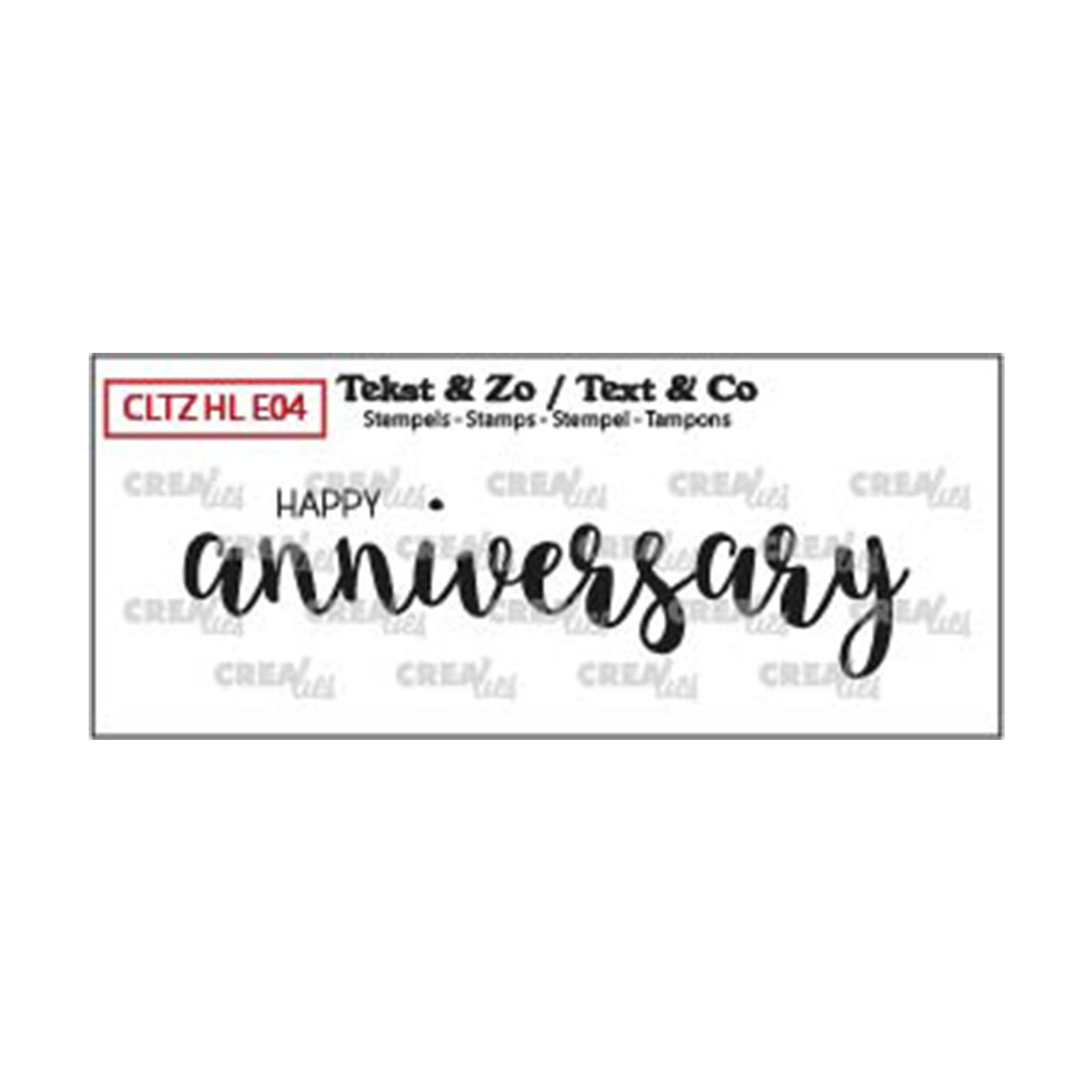 Crealies • Text & Zo Englische Handschrift "Happy anniversary" geschlossen