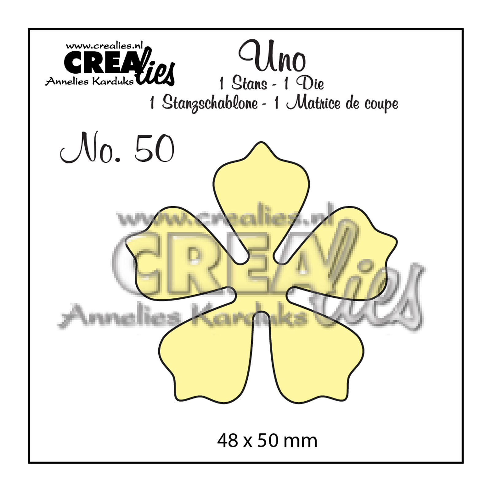 Crealies • Uno Stanzschablone no.50 Blume 21