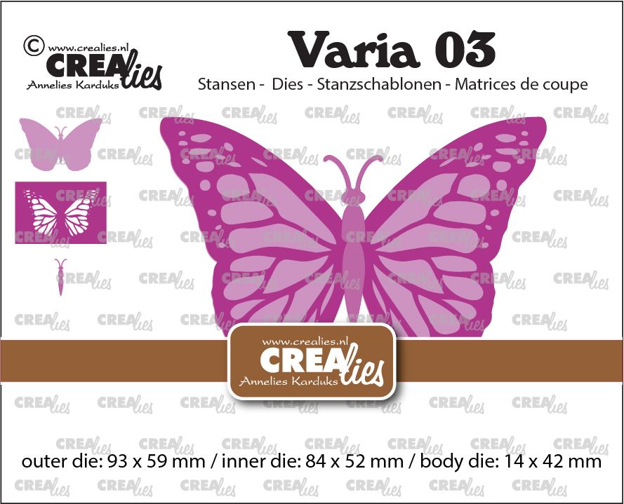 Crealies • Varia Stanzschablone Monarch Butterfly