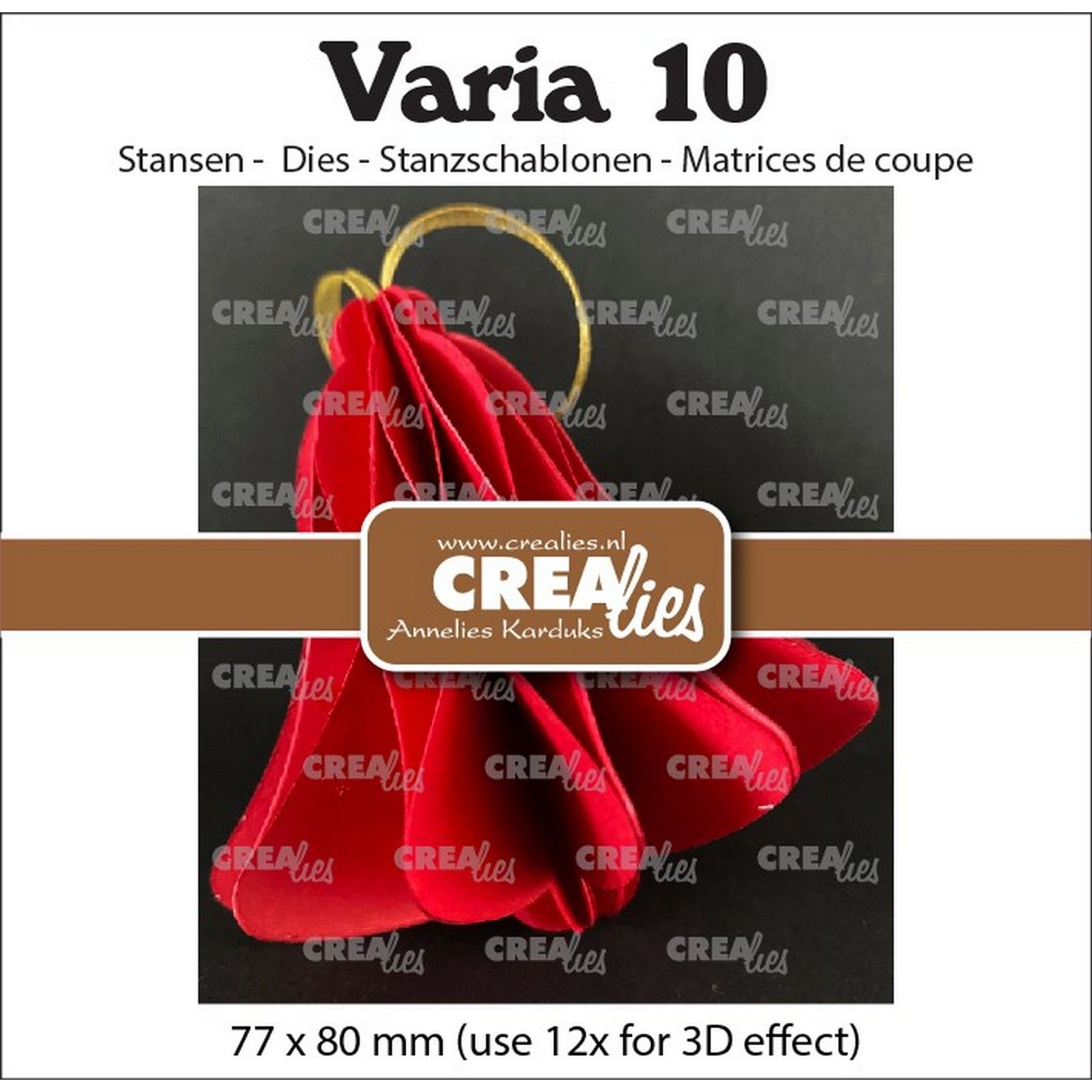 Crealies • Varia 3D Kerstklok