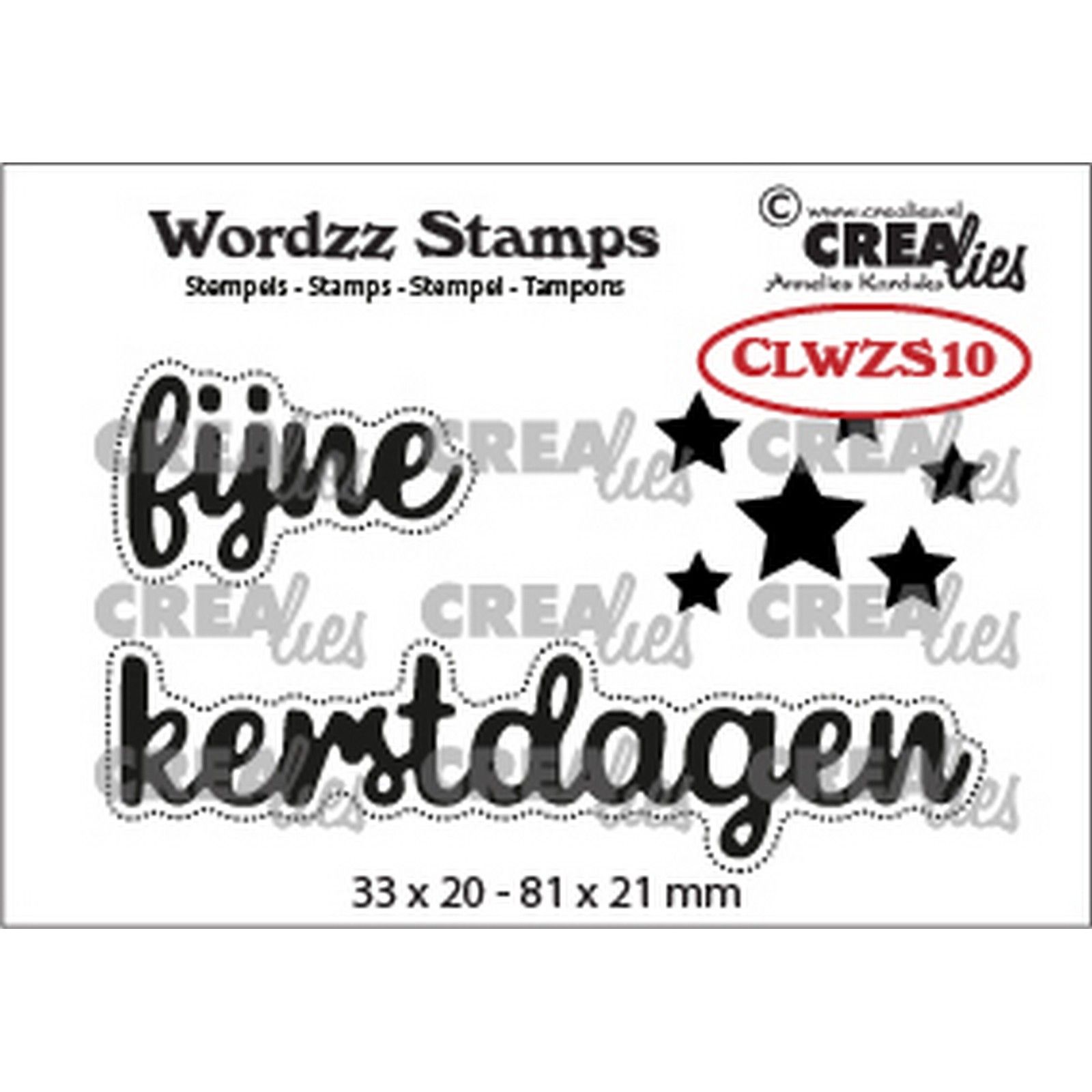Crealies • Wordzz stamps Fijne kerstdagen