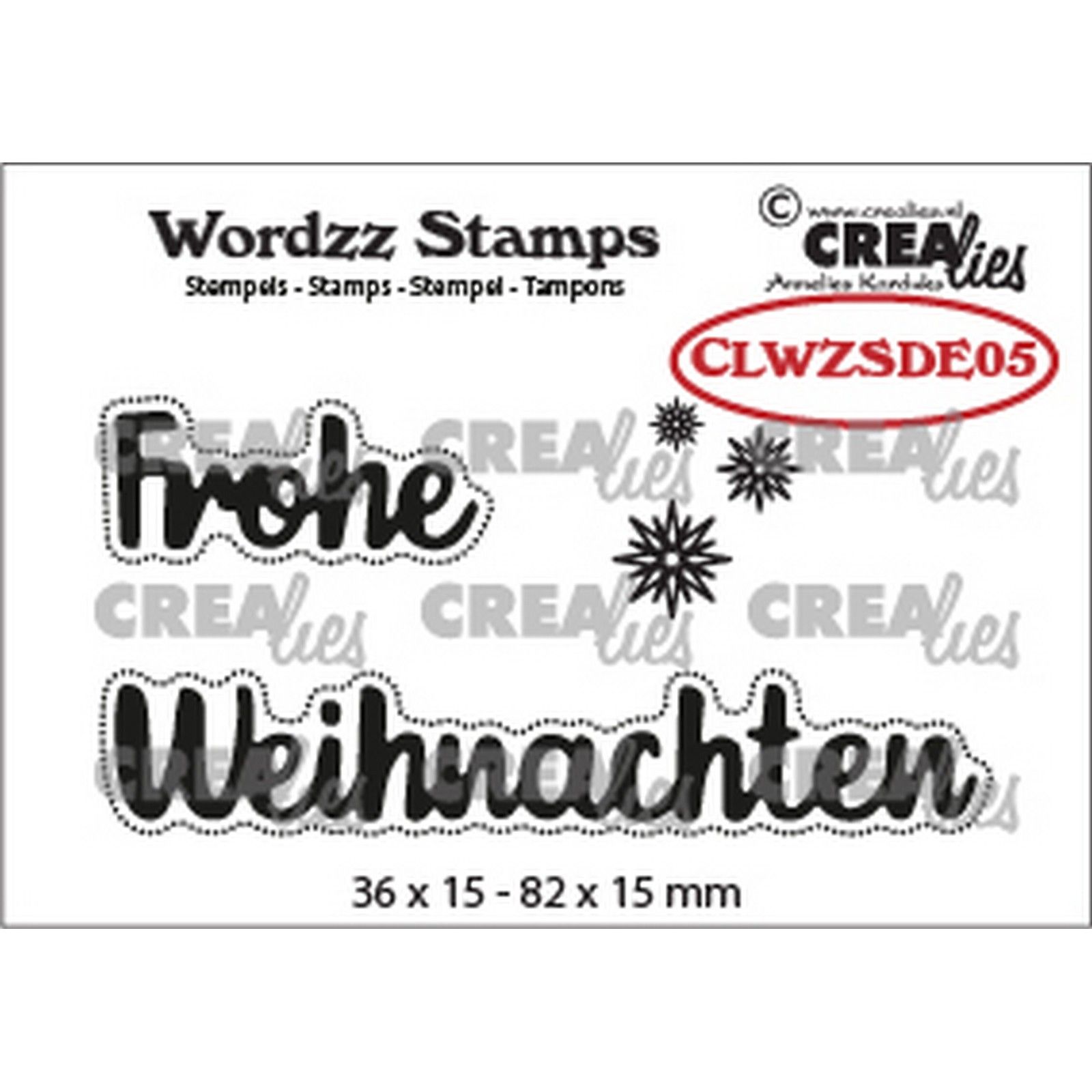 Crealies • Wordzz stamps Frohe Weihnachten