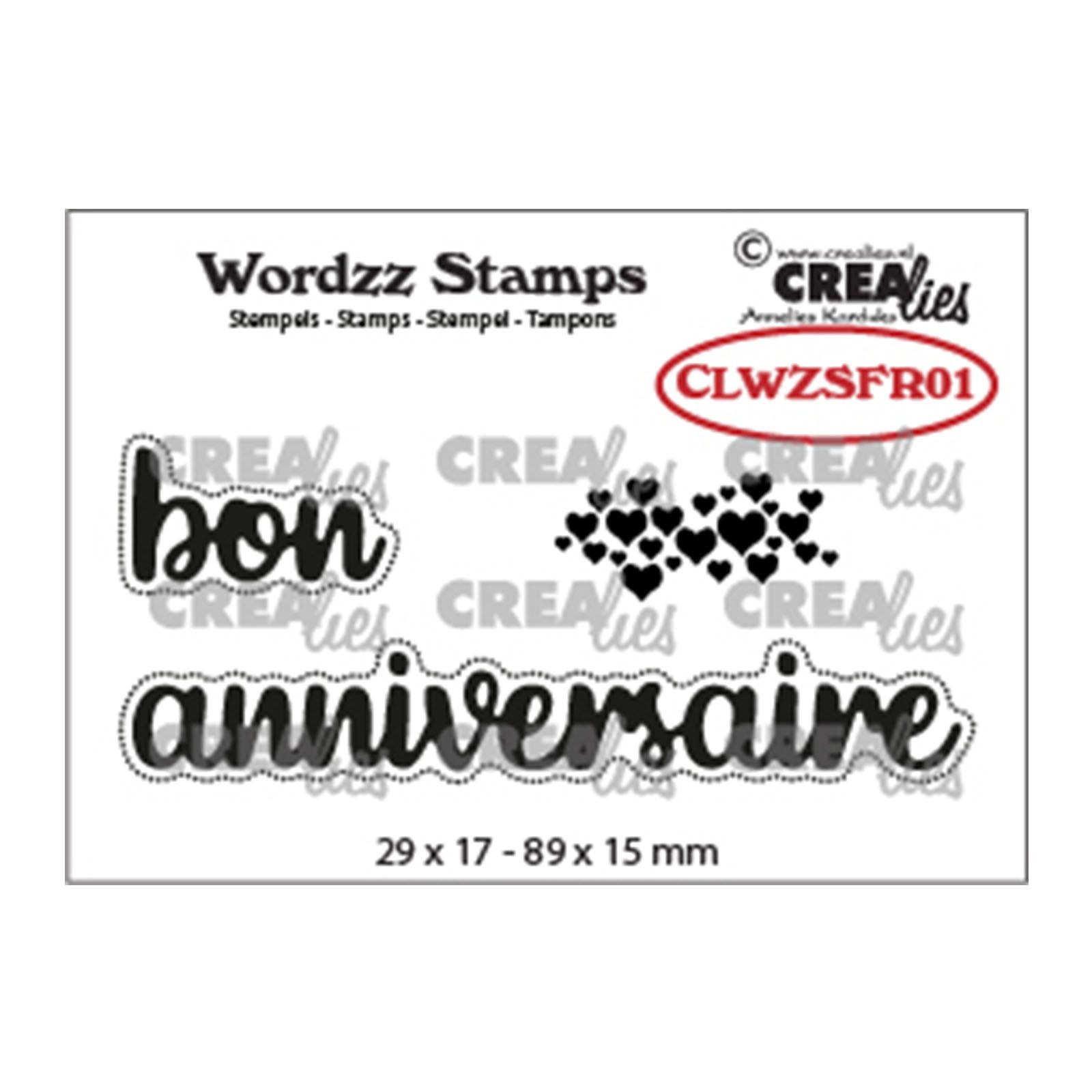 Crealies • Wordzz stamps Bon anniversaire