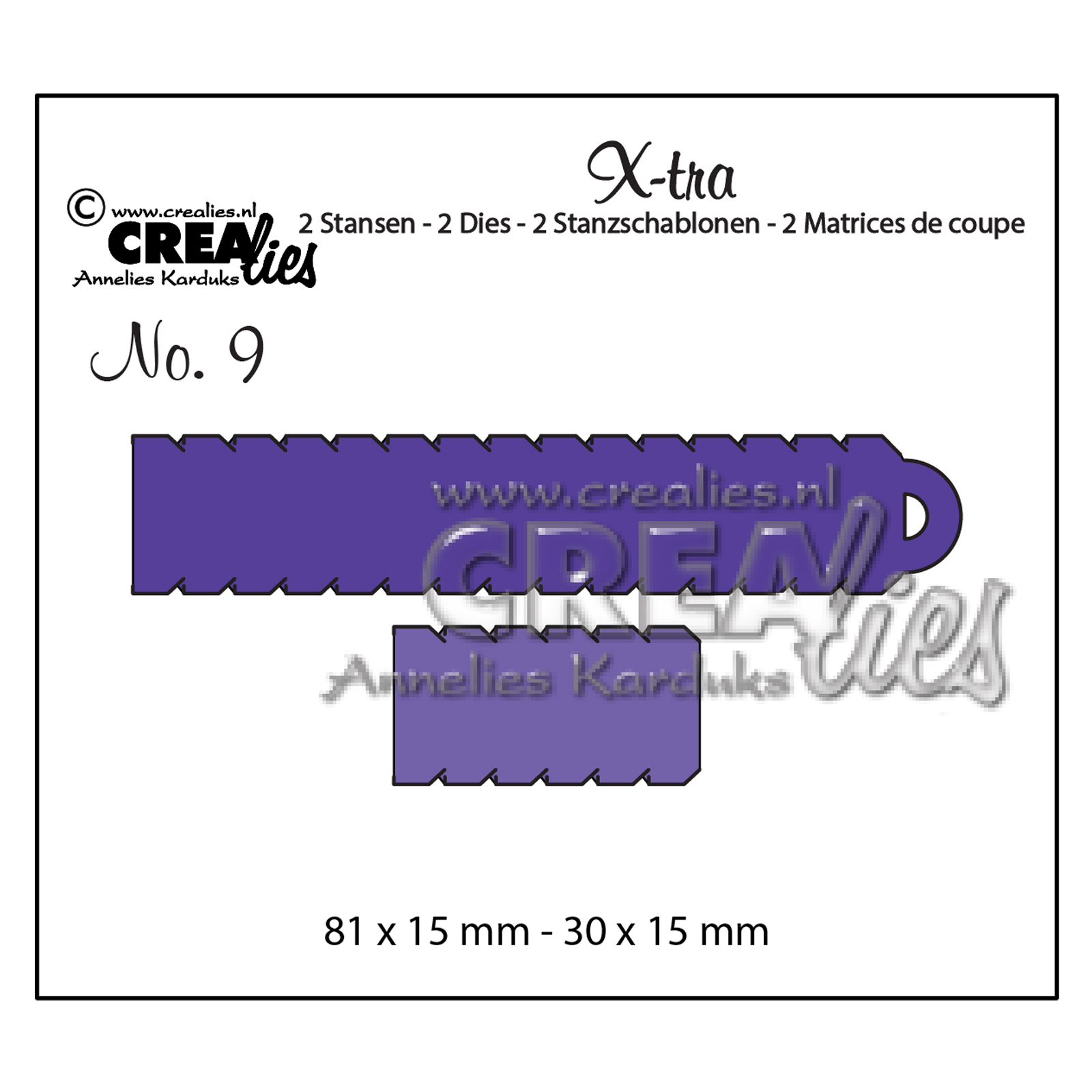 Crealies • X-tra Stanzschablone no.9 Rits Rats