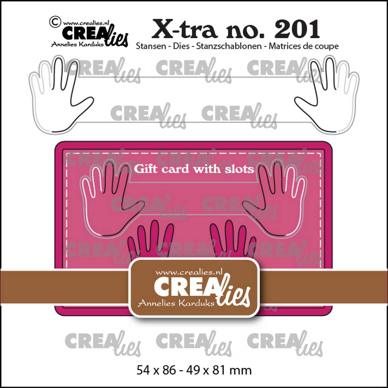 Crealies • Xtra Gift Card With Slots B