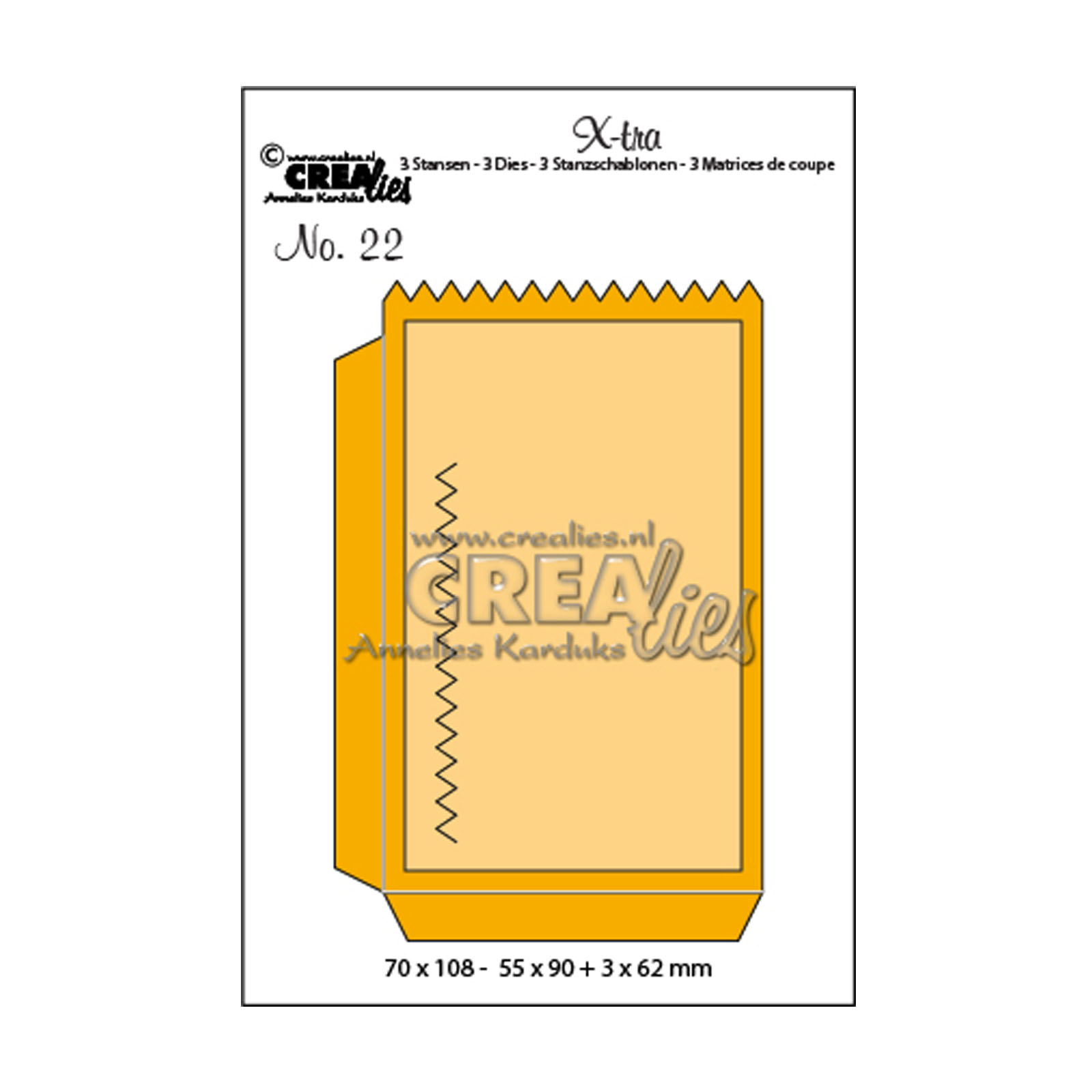 Crealies • X-tra matrice de découpe no.22 Small bag