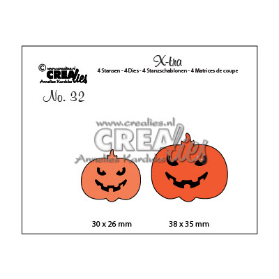 Crealies • X-tra plantilla de corte no.32 Scary pumpkin