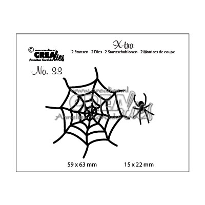 Crealies • X-tra snijmal no.33 Spinnenweb spin