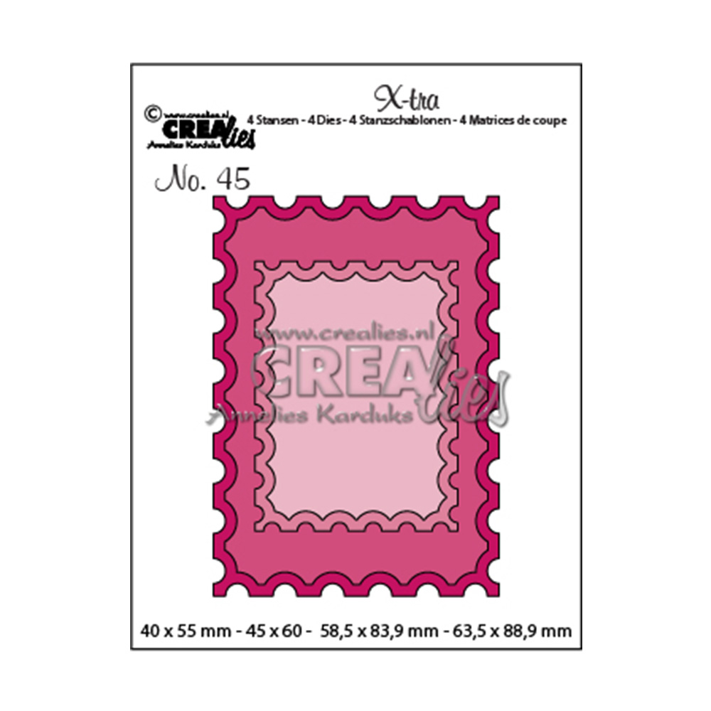 Crealies • Xtra ATC postzegel + kleine postzegel