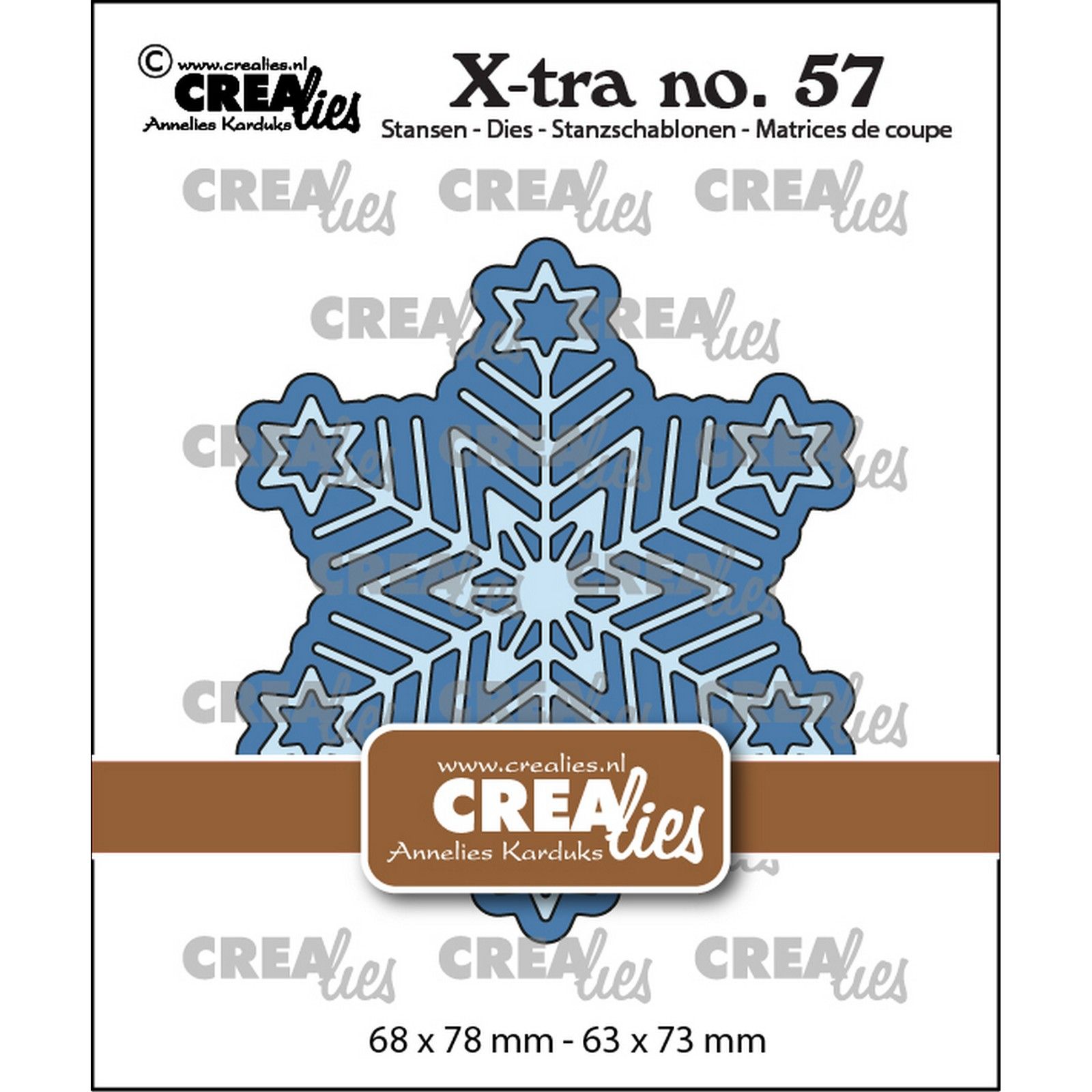 Crealies • Xtra Geometrische Sneeuwvlok Klein