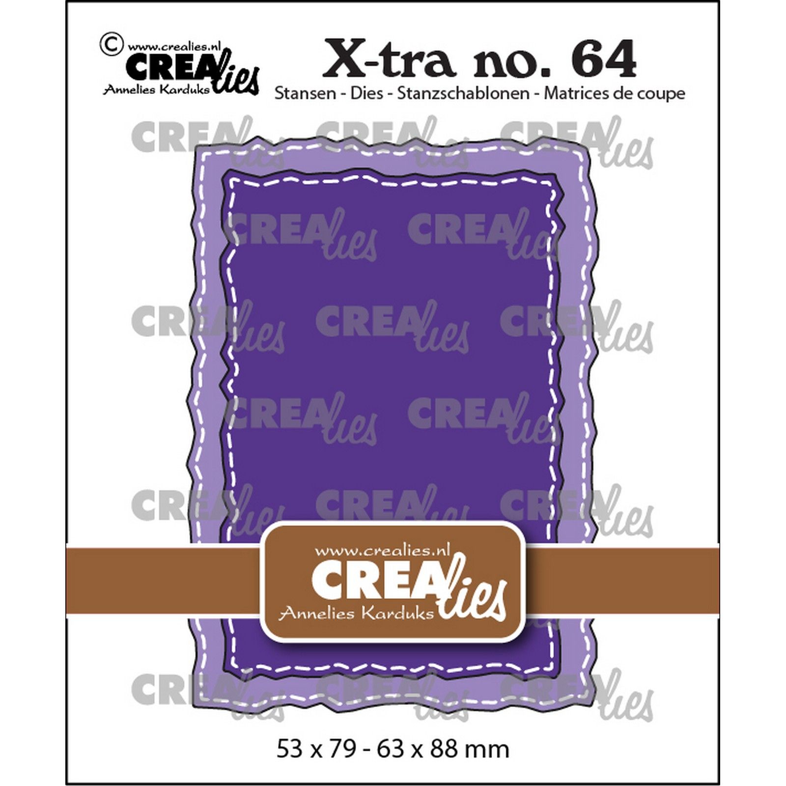 Crealies • X-tra ATC Rough Edges with Stitch