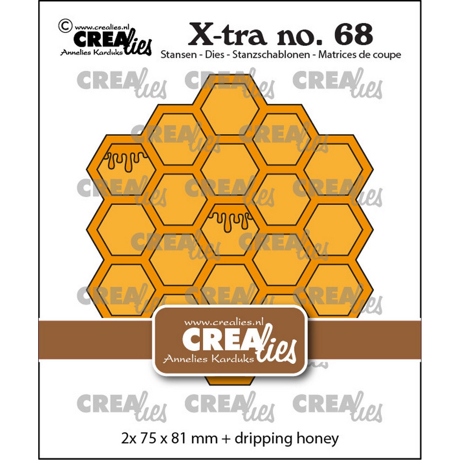Crealies • Xtra Stanzschablonen Honeycomb