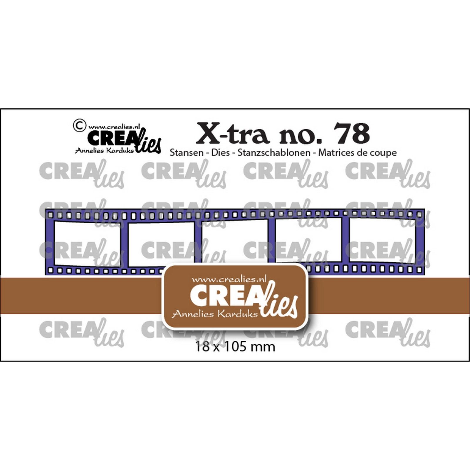 Crealies • Xtra Filmstrip Golvend Klein