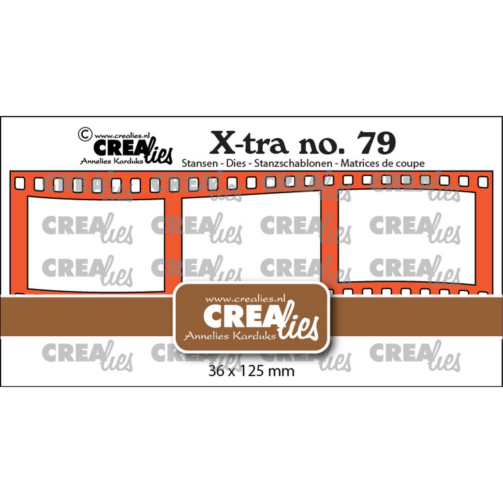 Crealies • Xtra Filmstrip Golvend Horizontaal
