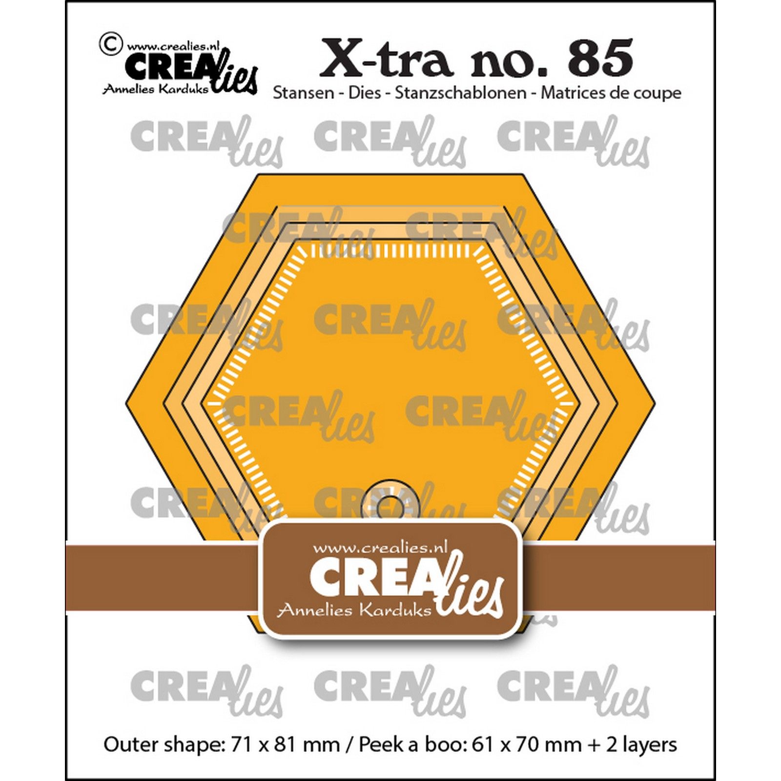 Crealies • Xtra Peek A Boo Hexagon