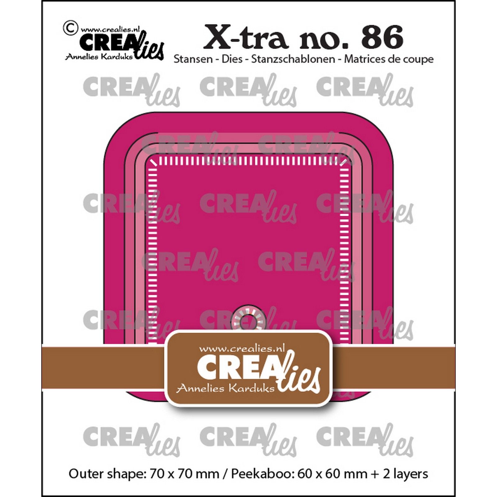 Crealies • Xtra Peekaboo Square With Rounded Corners