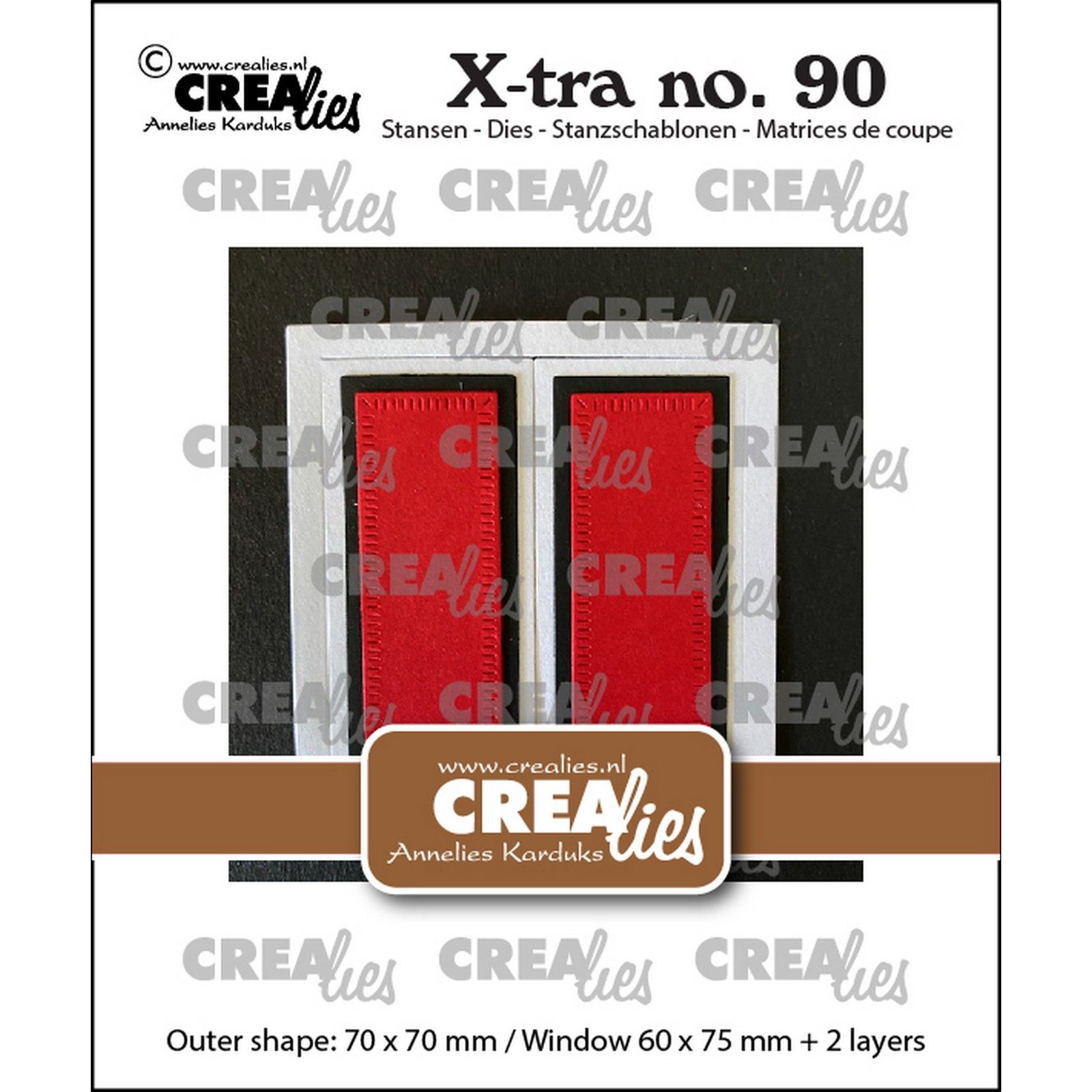 Crealies • Xtra Square Window with Shutters