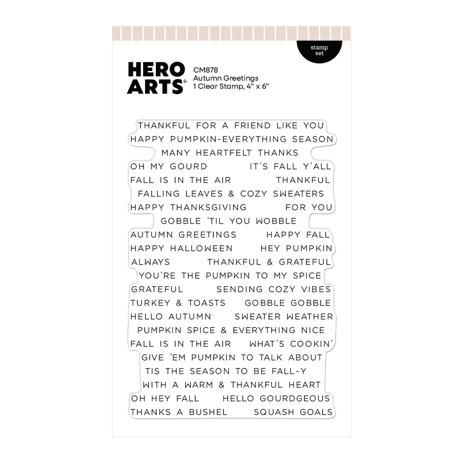 Hero Arts • Autumn Greetings Clear Stamp Set