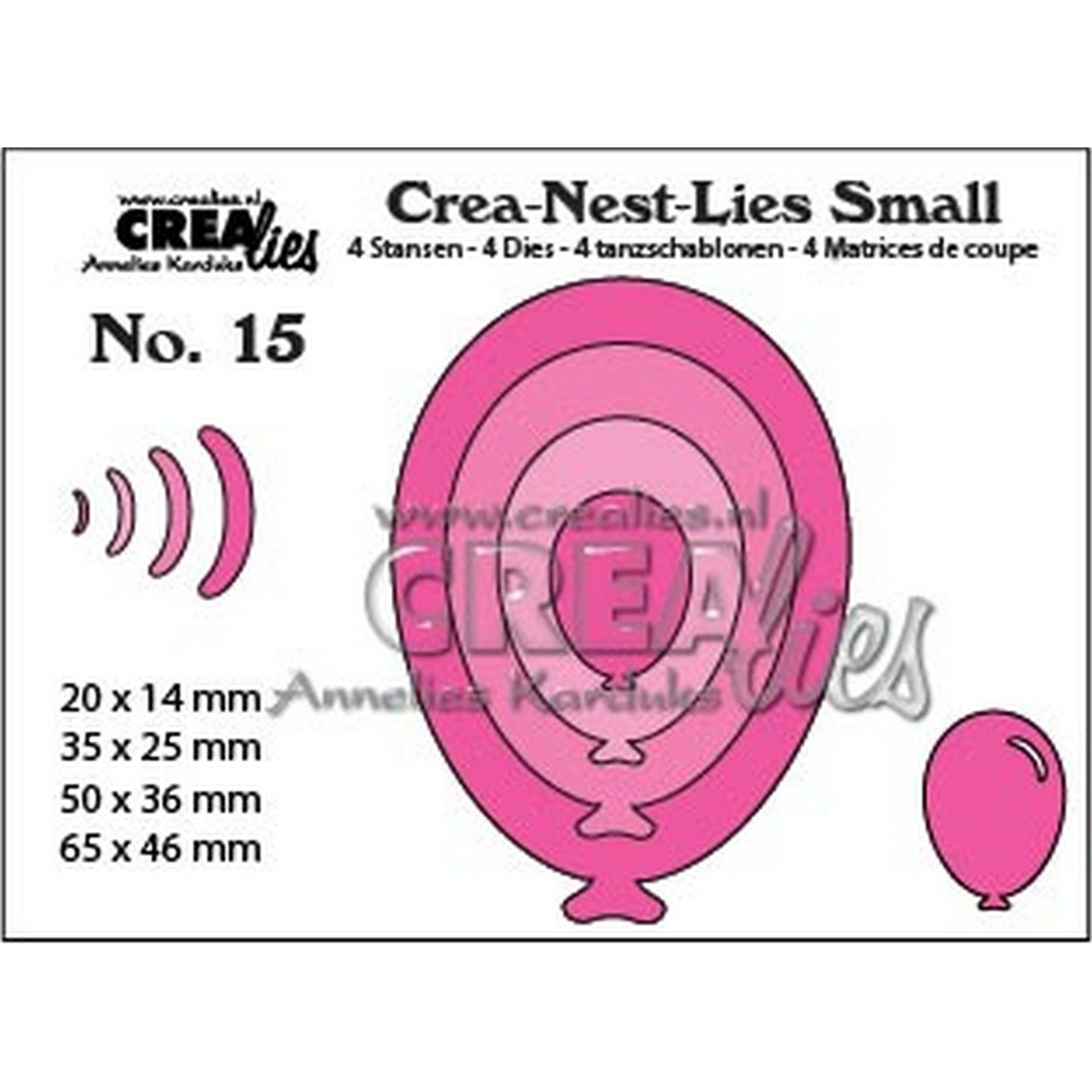 Crealies • Crea-Nest-Lies Small Oval balloons 4x