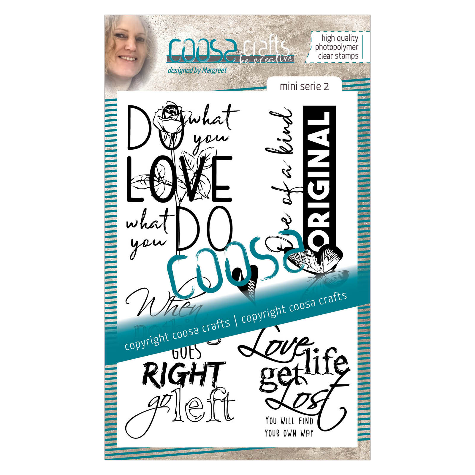 COOSA Crafts • Clear stamp English #2 Quote "Mini's"