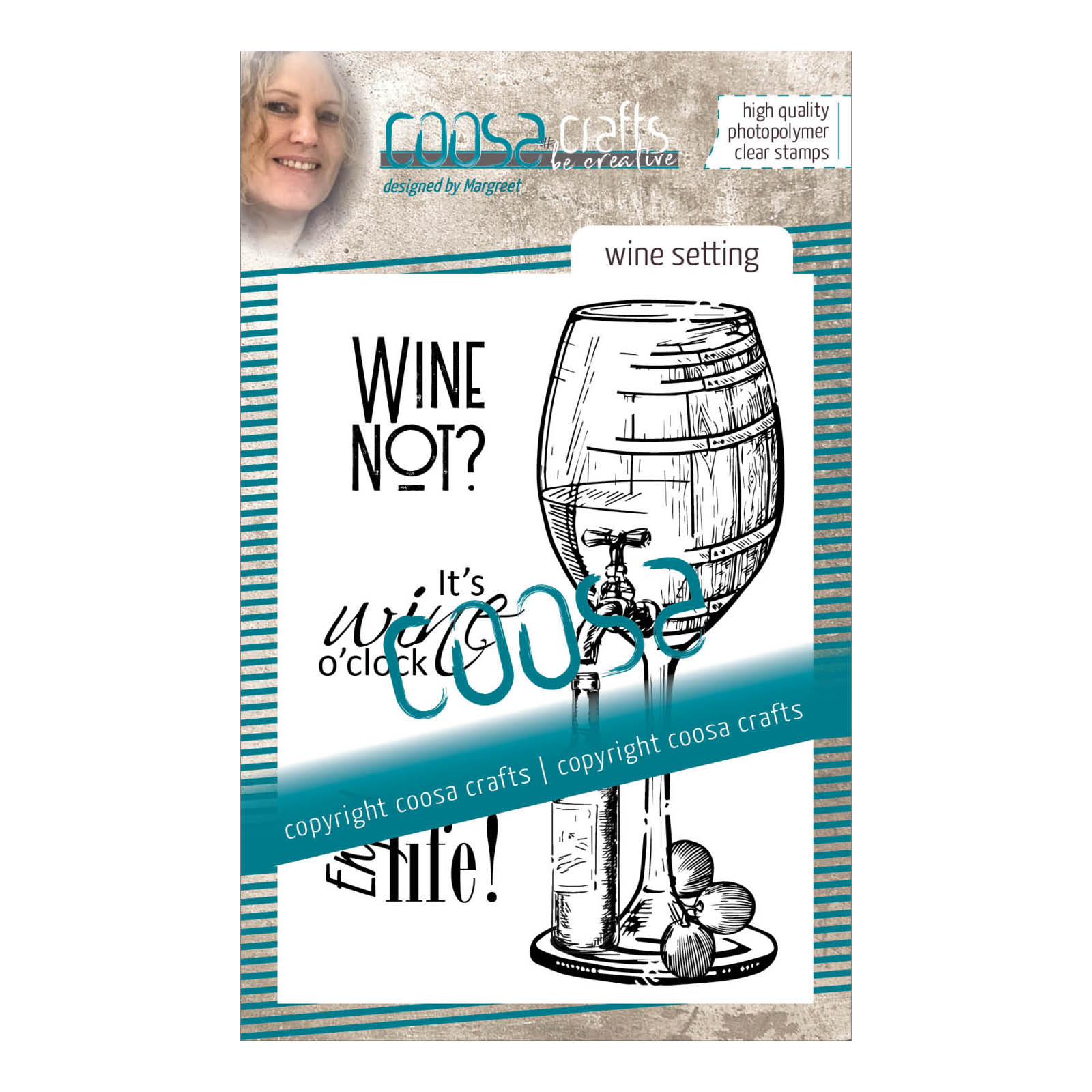 COOSA Crafts • Clear stamp Fusion #9 Wine setting